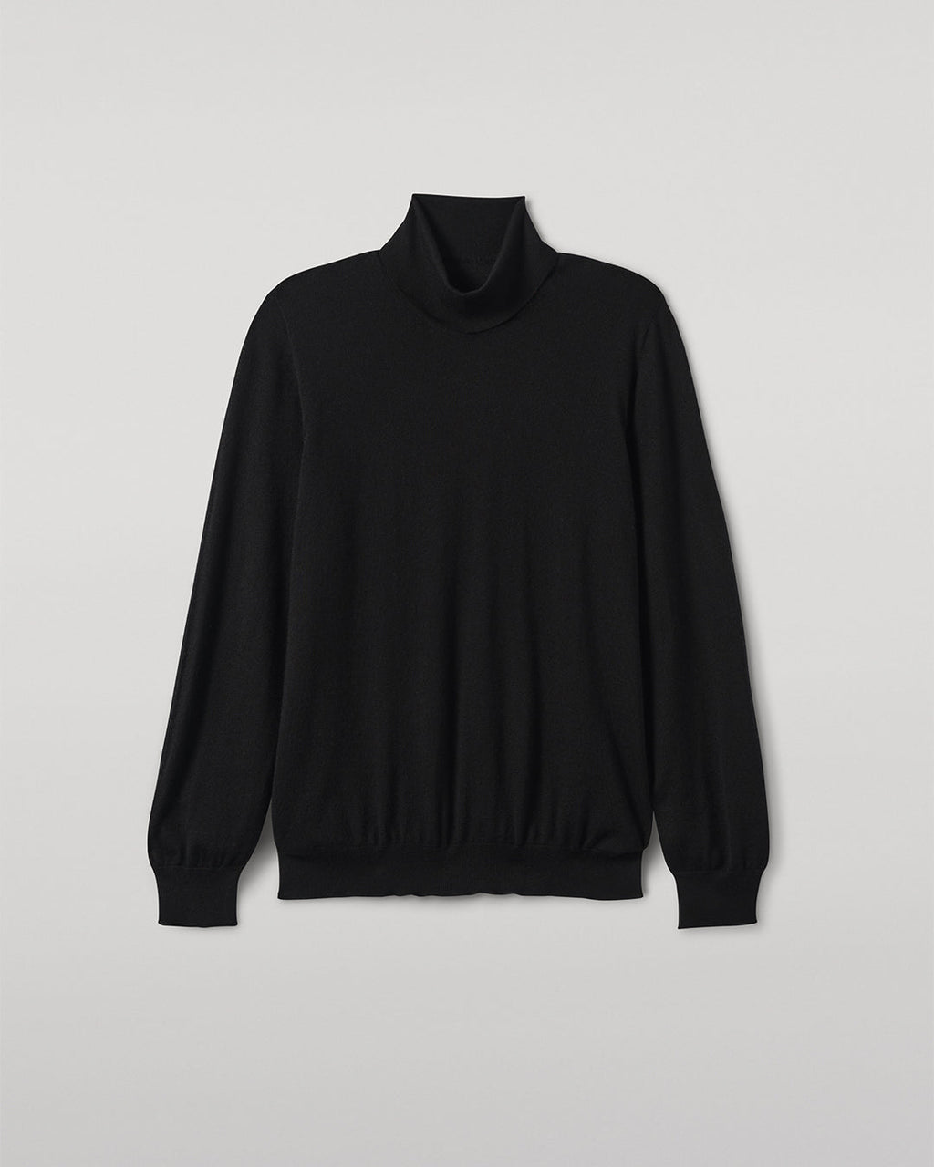 Johnstons of Elgin - Fin Black Cashmere Roll Neck Jumper