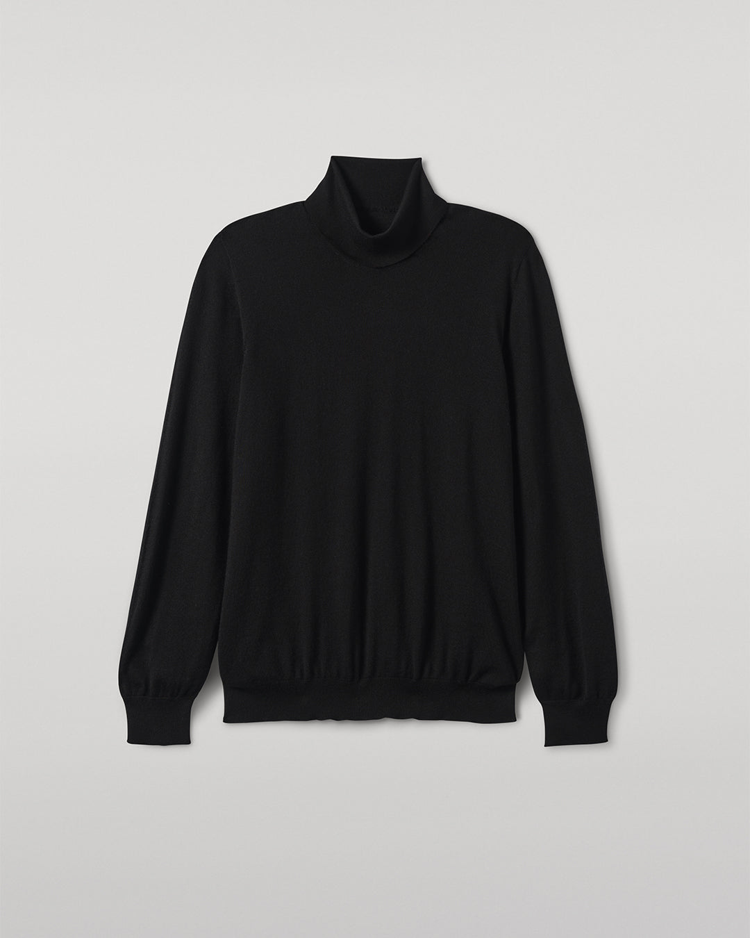 Johnstons of Elgin - Fin Black Cashmere Roll Neck Jumper