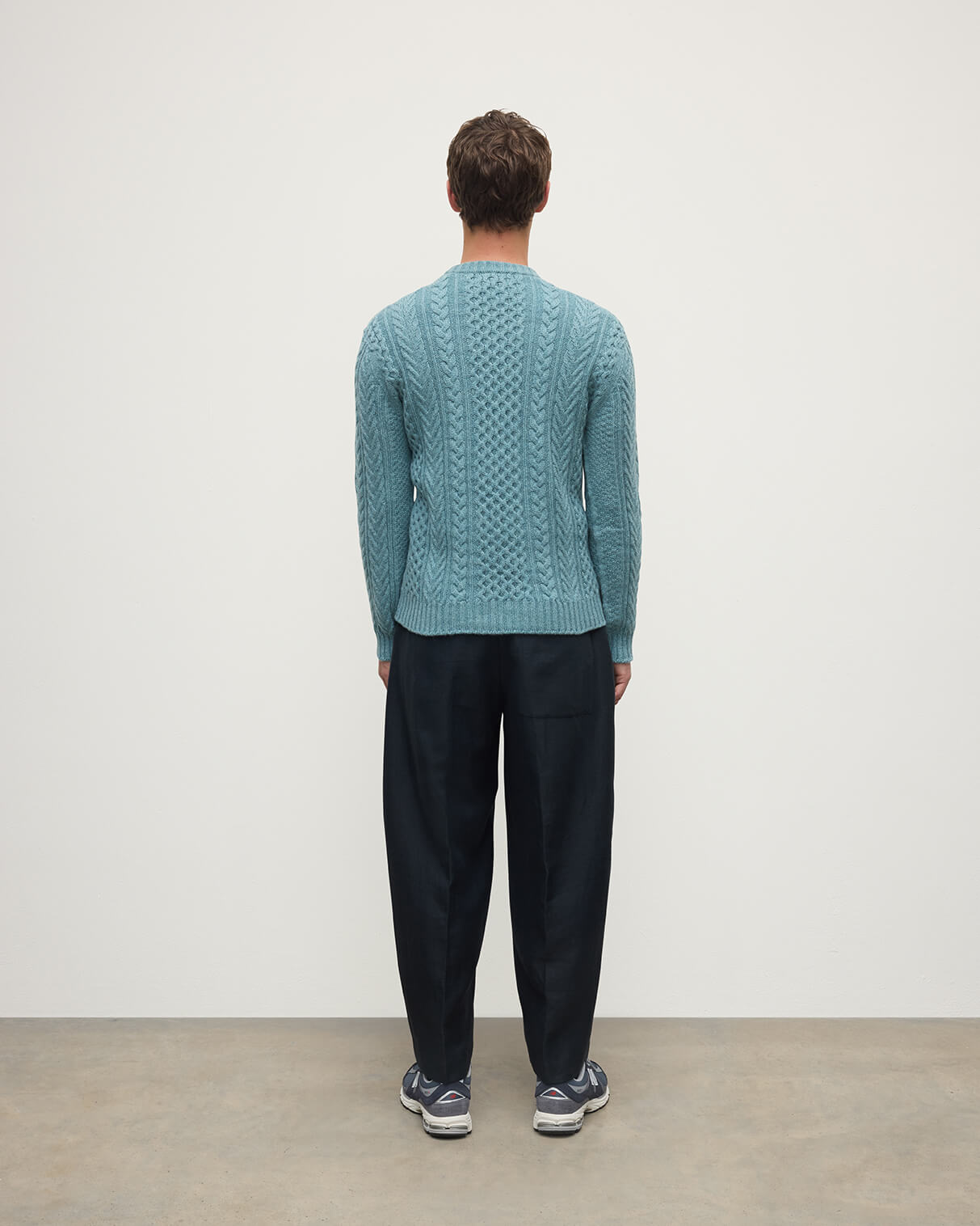 Johnstons of Elgin - Aran Cable Green Cashmere Jumper