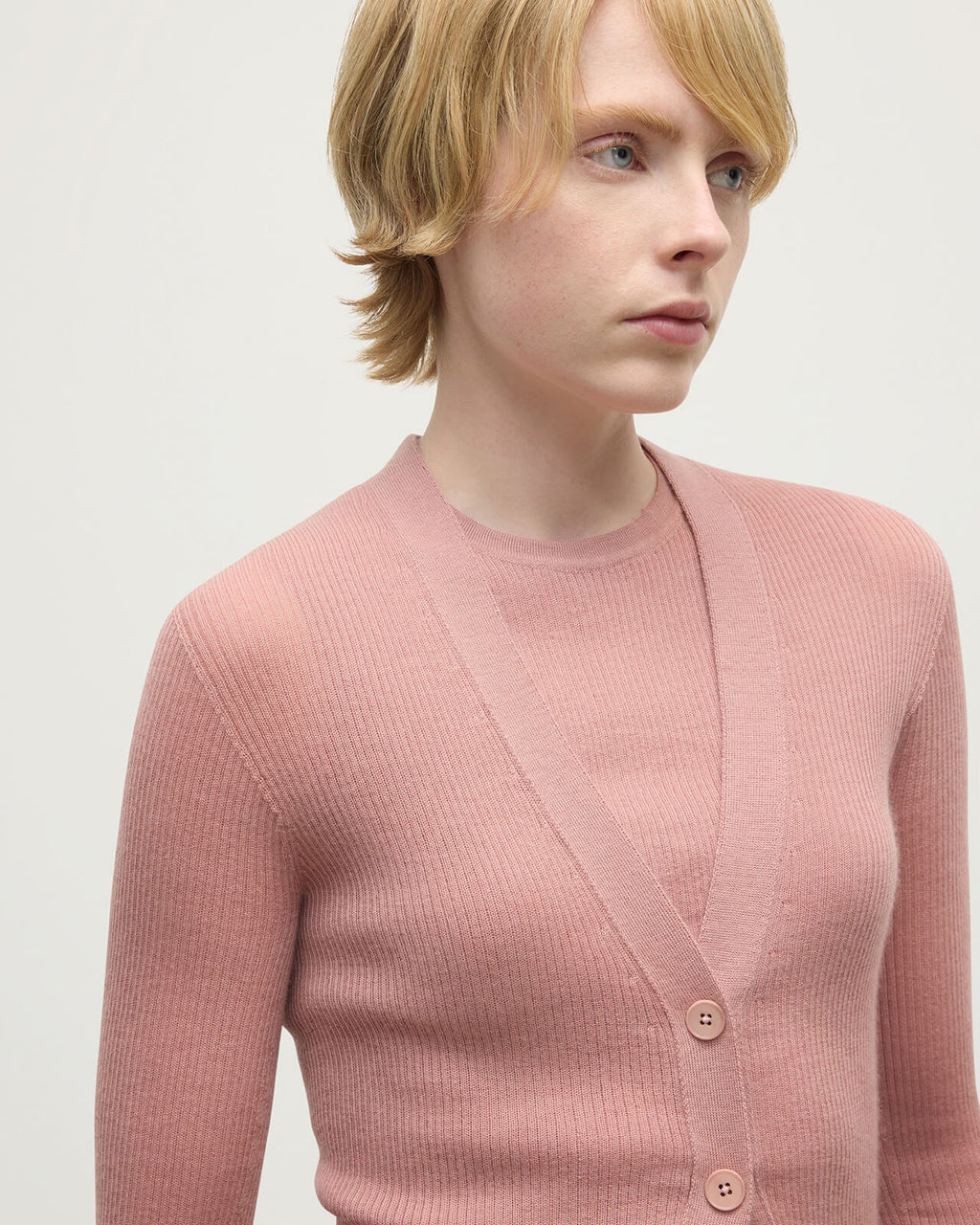 Johnstons of Elgin - Superfine Cashmere Pink Cardigan