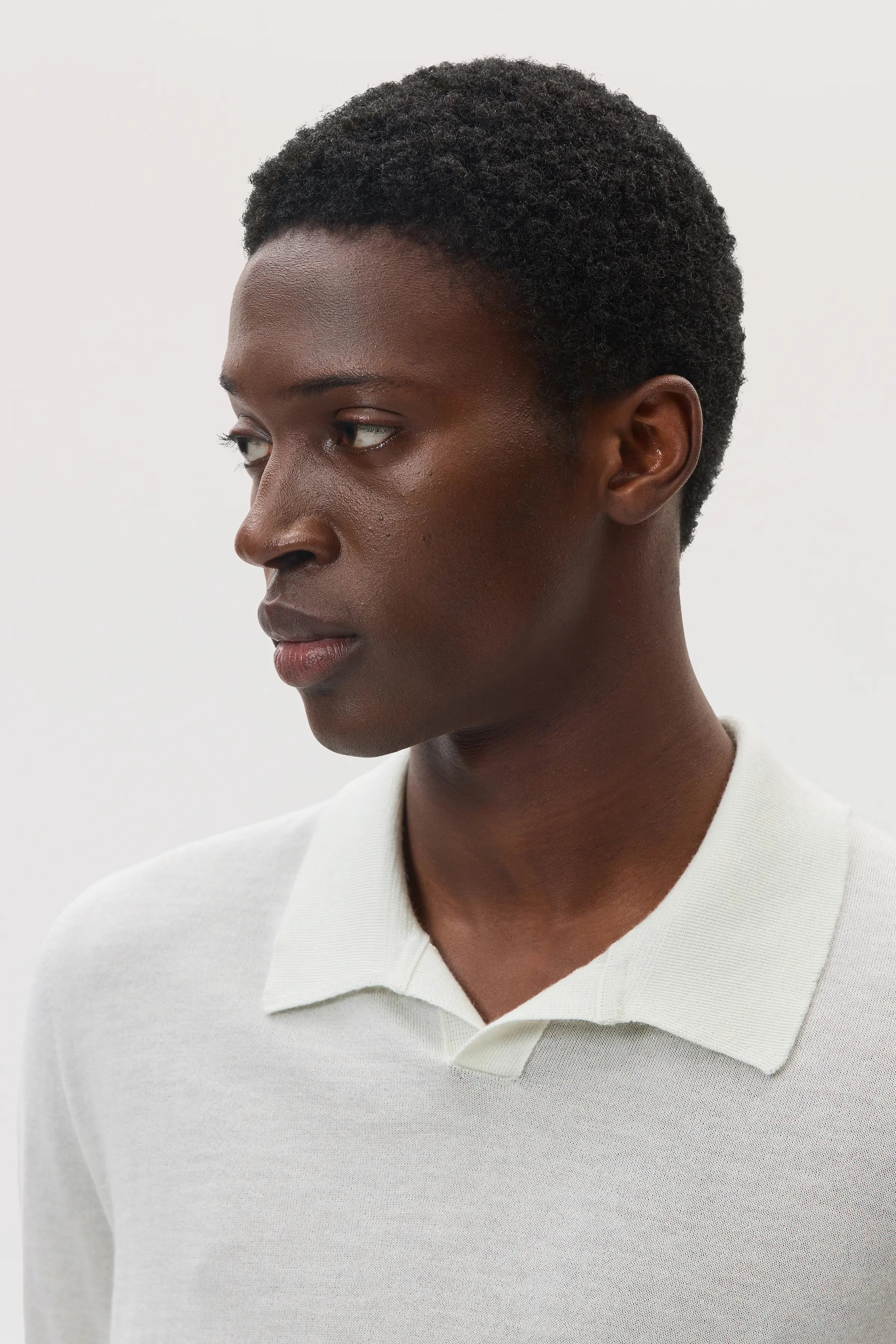 Johnstons of Elgin - Superfine Cashmere White Polo Shirt