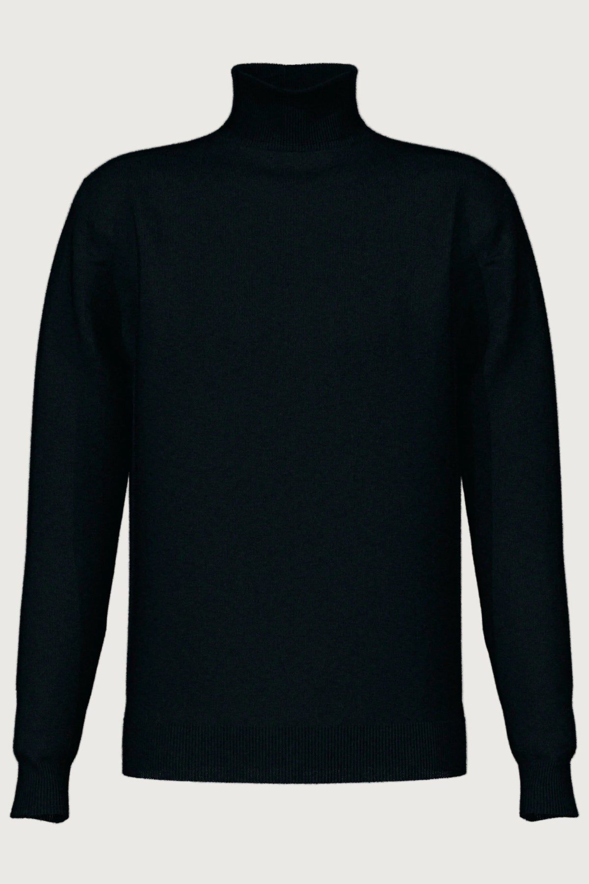 Johnstons of Elgin - Black Cashmere Roll Neck Jumper