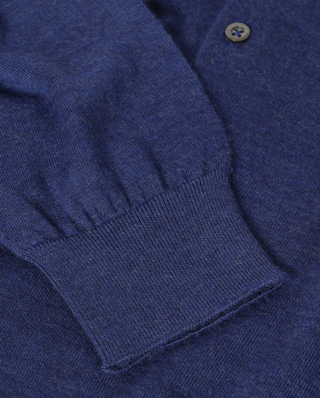 Johnstons of Elgin - Fin Blue Superfine Cashmere Polo Shirt