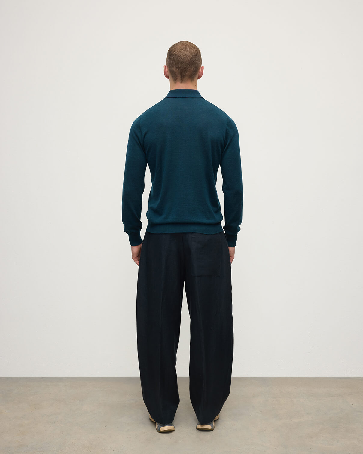Johnstons of Elgin - Bottle Green Superfine Cashmere Polo Shirt