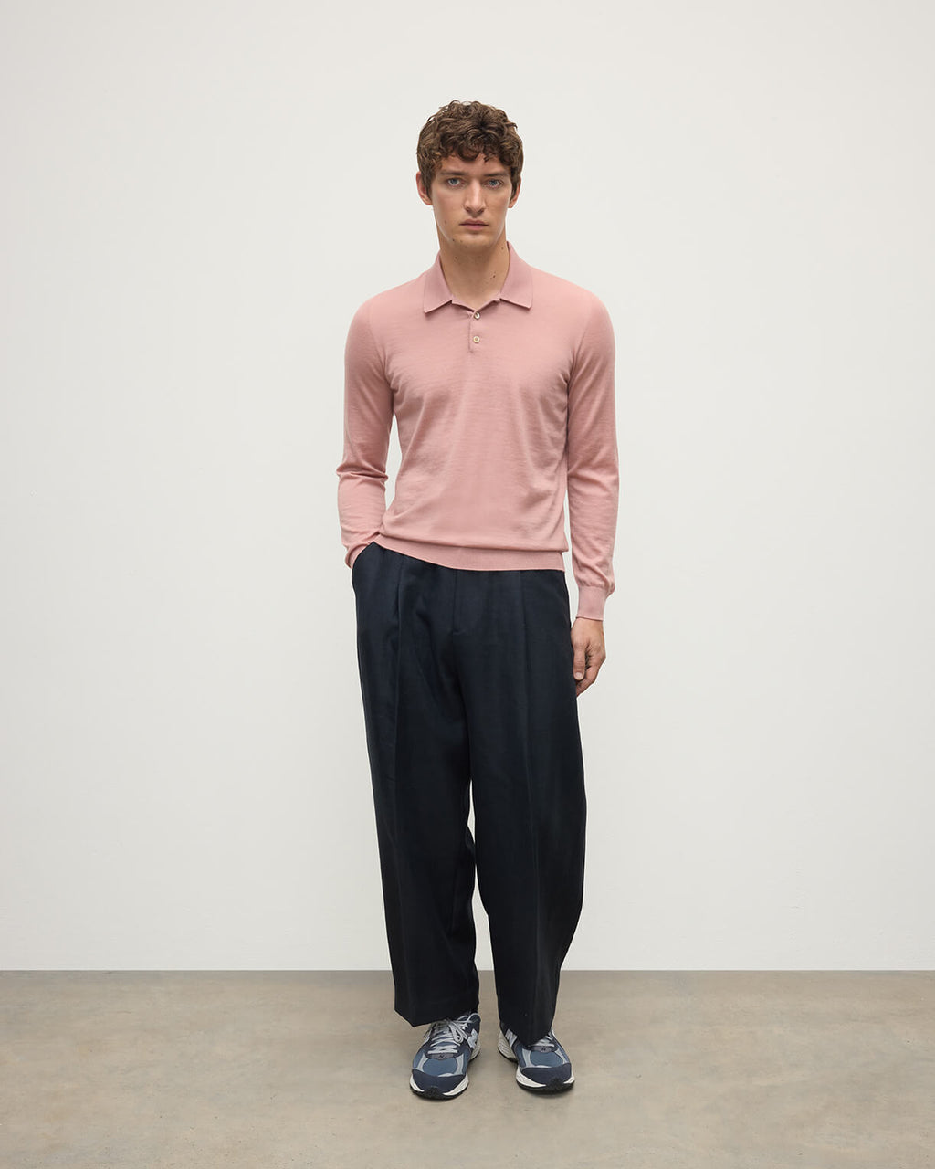 Johnstons of Elgin - Pink Superfine Cashmere Polo Shirt