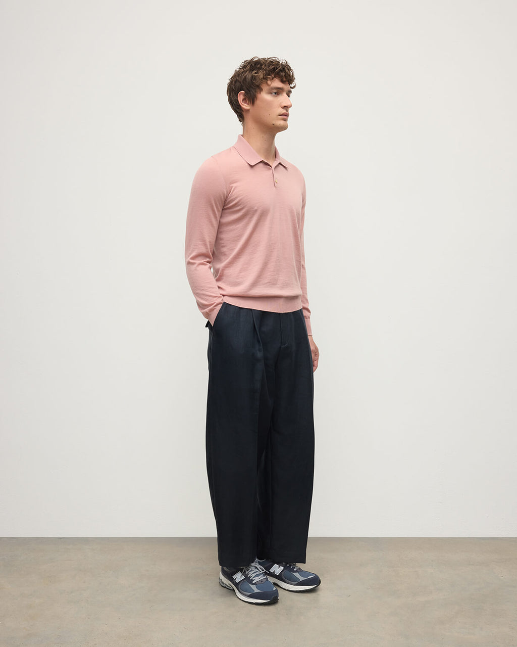 Johnstons of Elgin - Pink Superfine Cashmere Polo Shirt