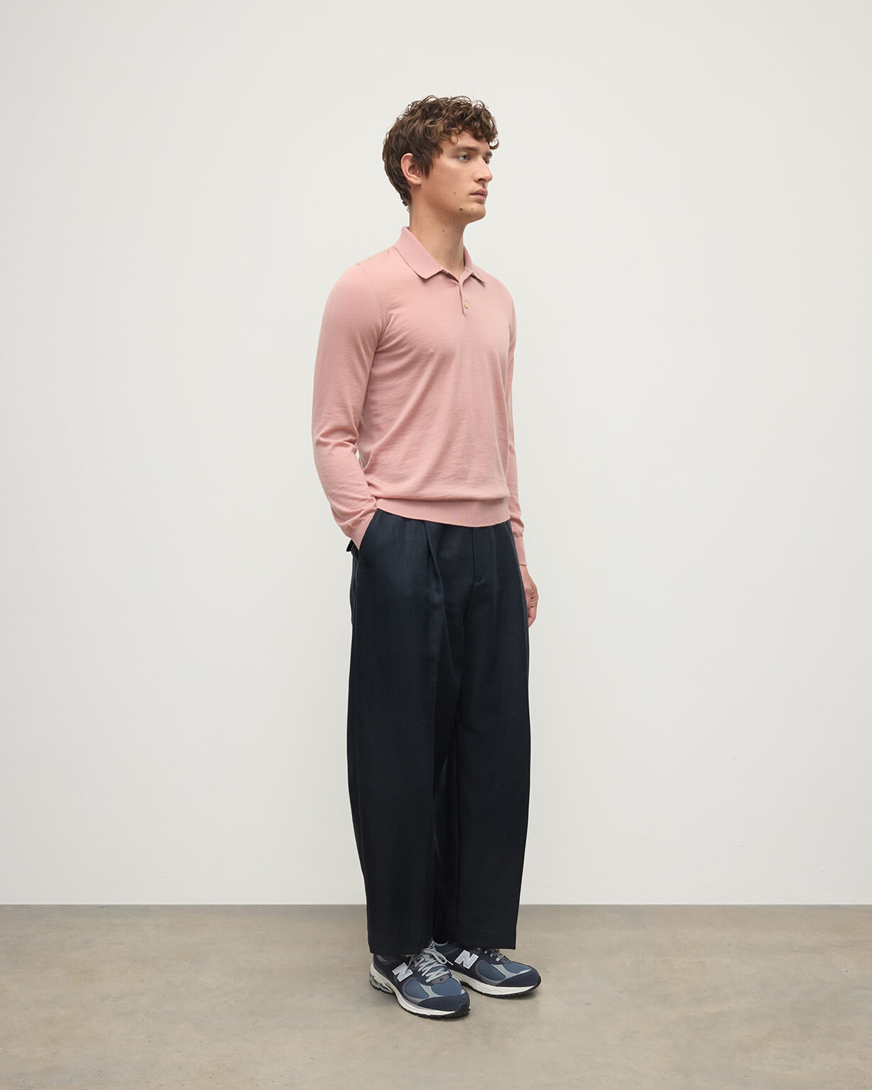 Johnstons of Elgin - Pink Superfine Cashmere Polo Shirt