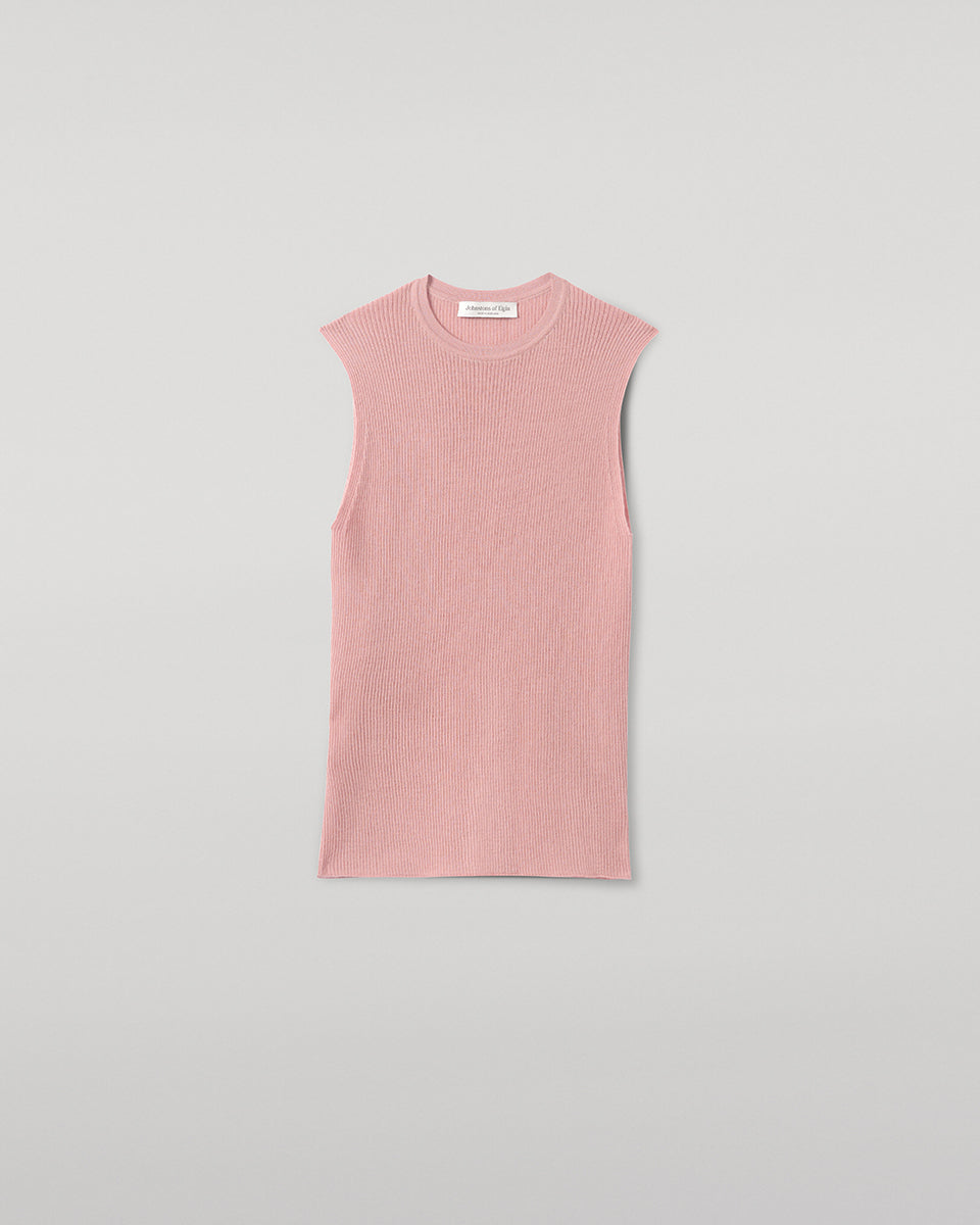 Johnstons of Elgin - Sleeveless Pink Tank Top
