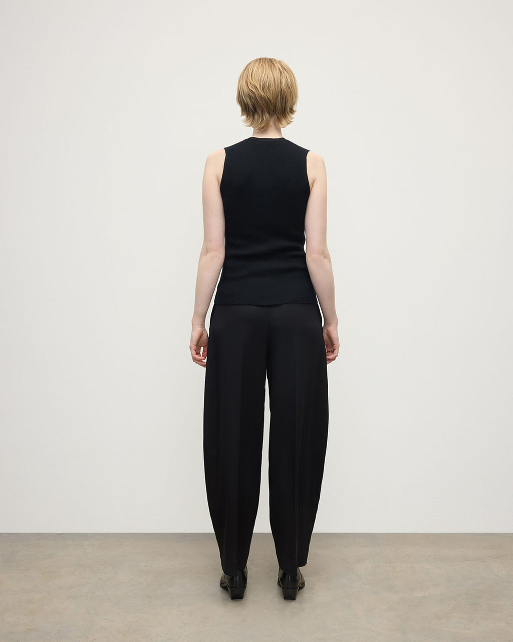Johnstons of Elgin - Sleeveless Black Tank Top