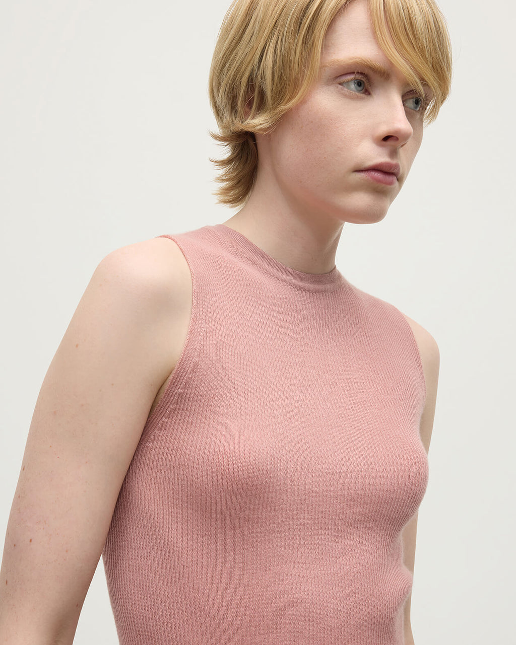 Johnstons of Elgin - Sleeveless Pink Tank Top