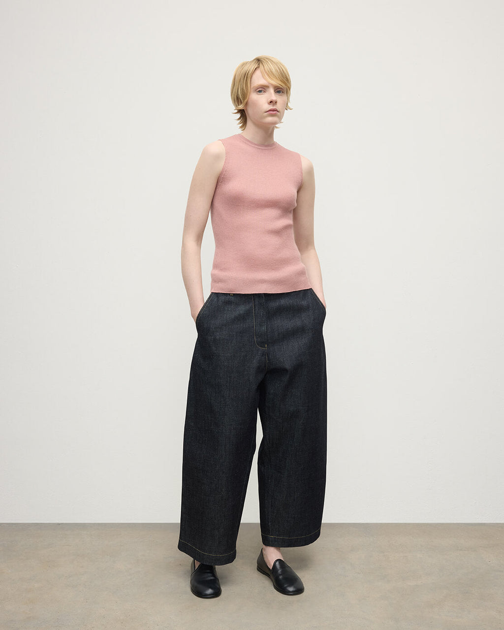 Johnstons of Elgin - Sleeveless Pink Tank Top