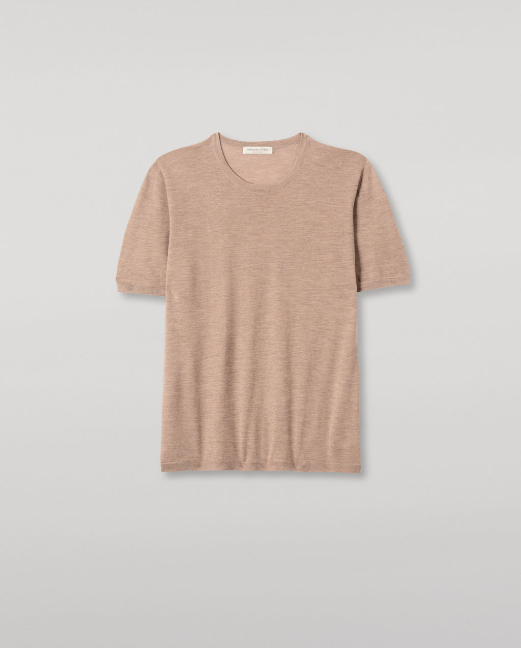Johnstons of Elgin - Boyd Light Brown Superfine Cashmere T - Shirt