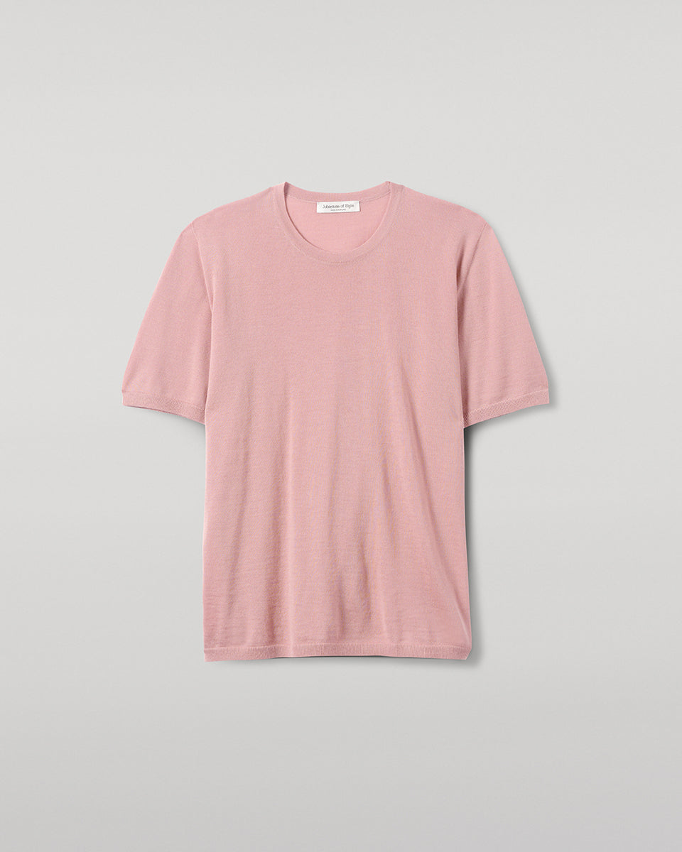 Johnstons of Elgin - Pink Superfine Cashmere T - Shirt