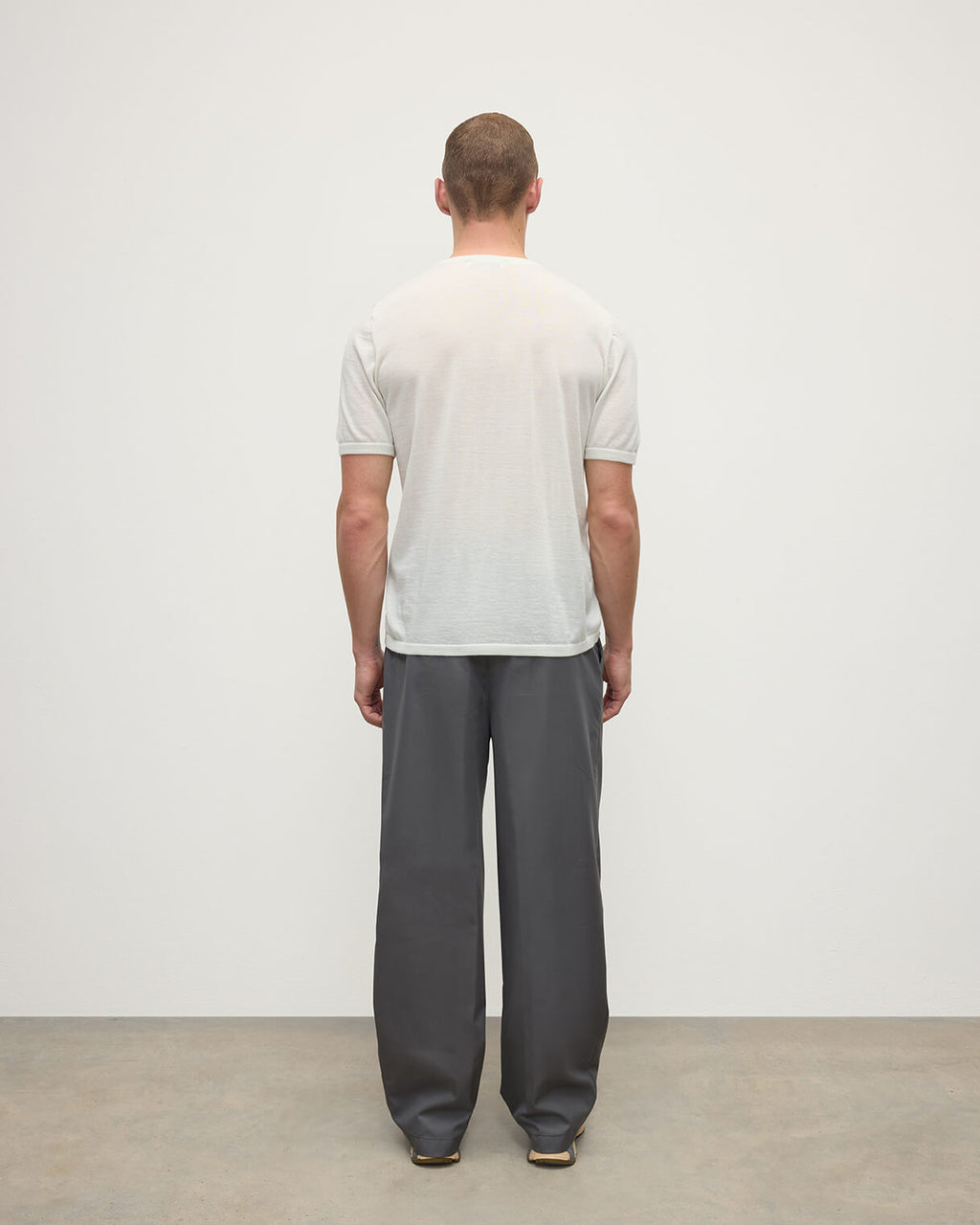 Johnstons of Elgin - Superfine Cashmere White T - Shirt