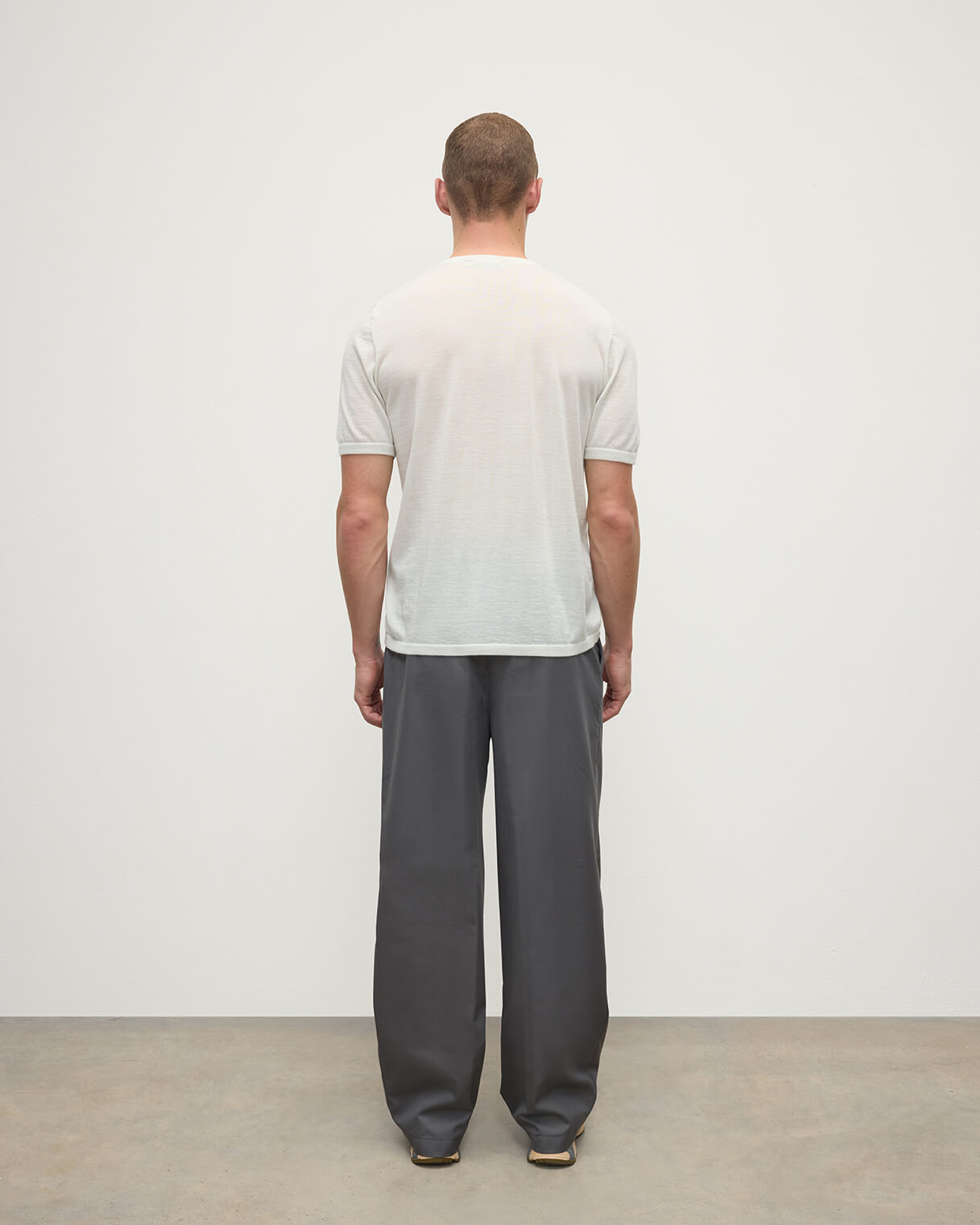 Johnstons of Elgin - Superfine Cashmere White T - Shirt