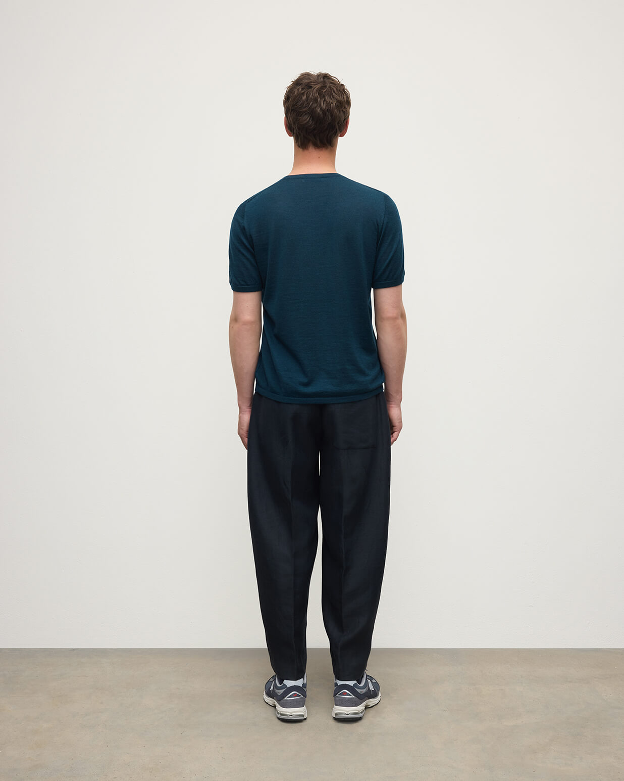 Johnstons of Elgin - Boyd Bottle Green Superfine Cashmere T - Shirt