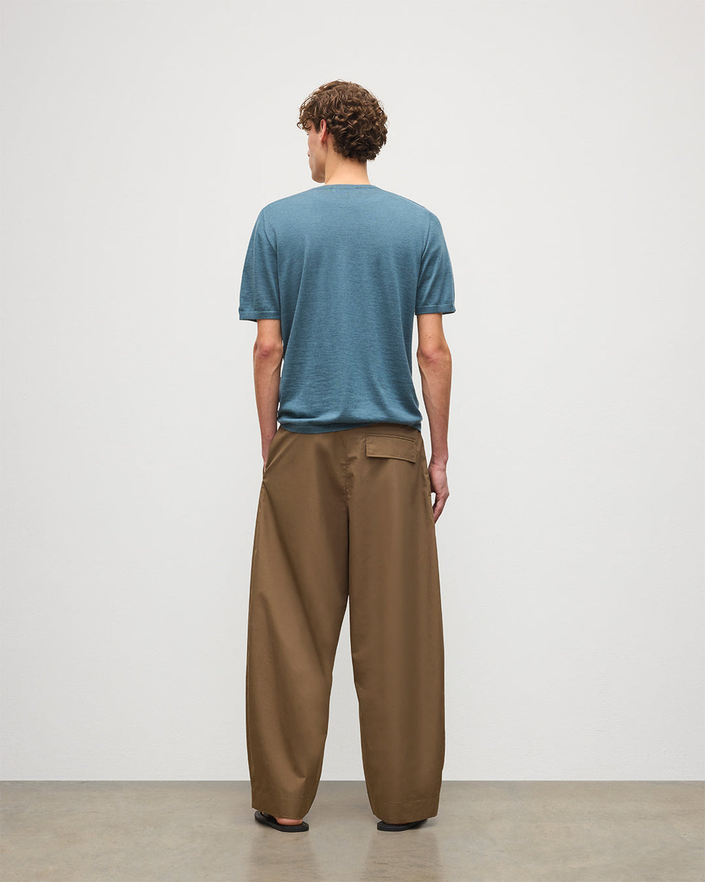 Johnstons of Elgin - Boyd Blue Superfine Cashmere T - Shirt