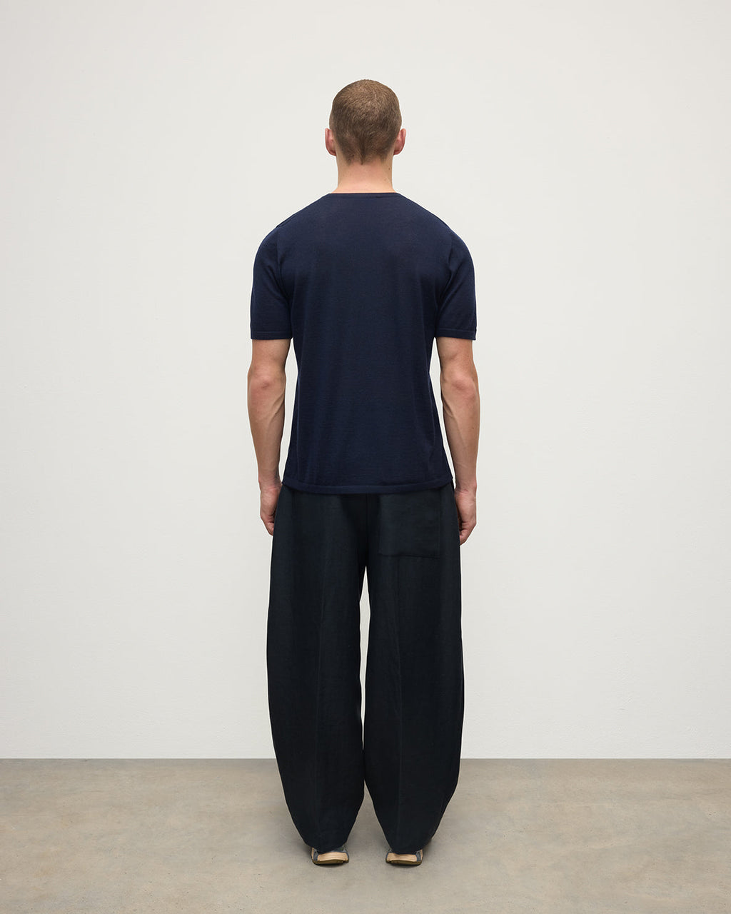 Johnstons of Elgin - Dark Navy Superfine Cashmere T - Shirt