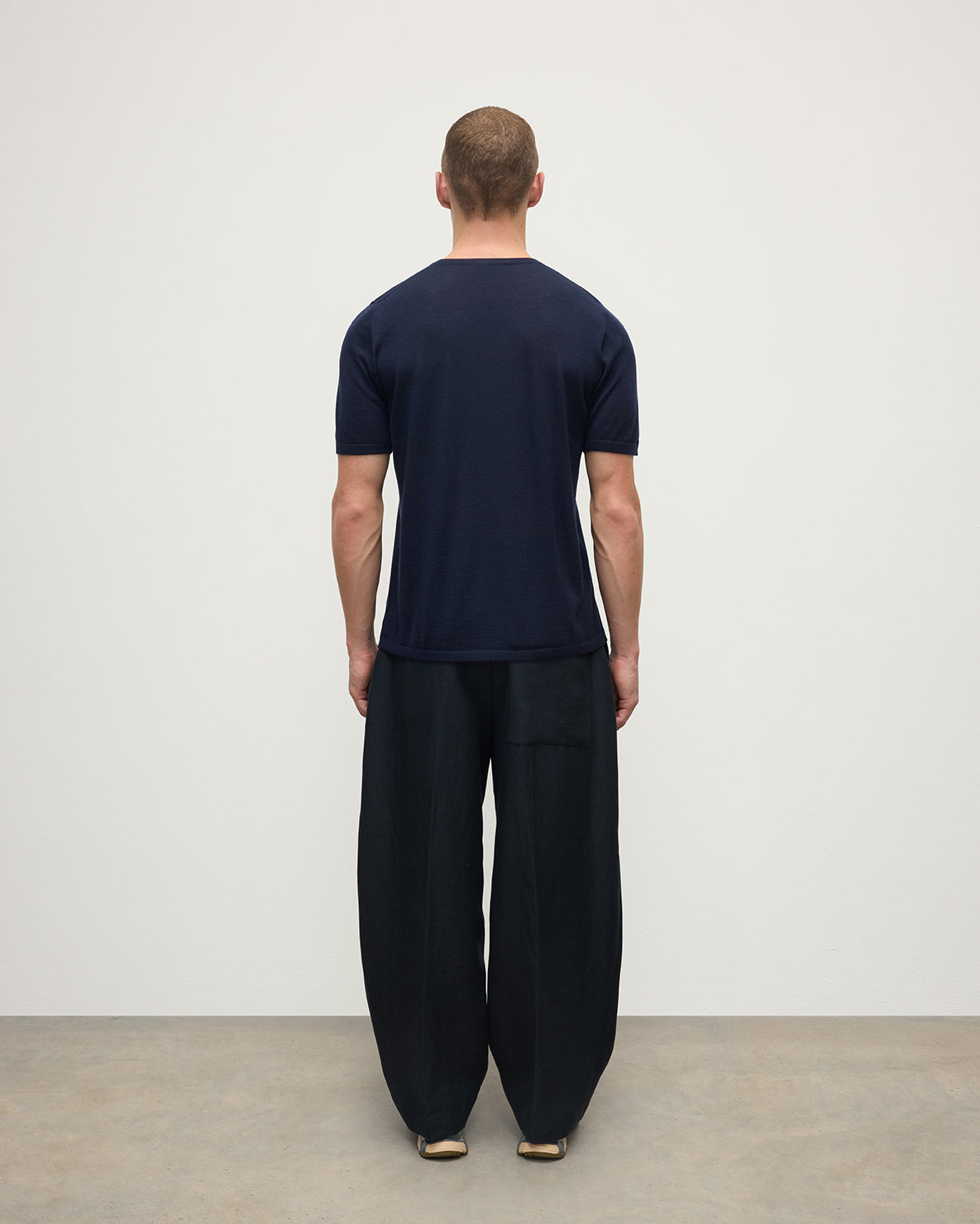 Johnstons of Elgin - Dark Navy Superfine Cashmere T - Shirt