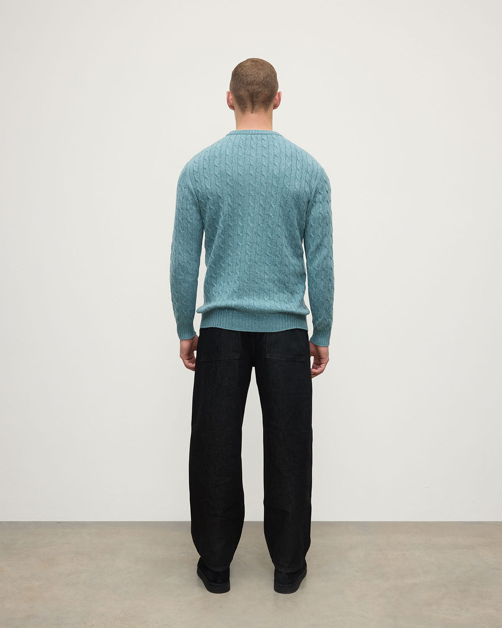 Johnstons of Elgin - Cable Knit Green Cashmere Jumper