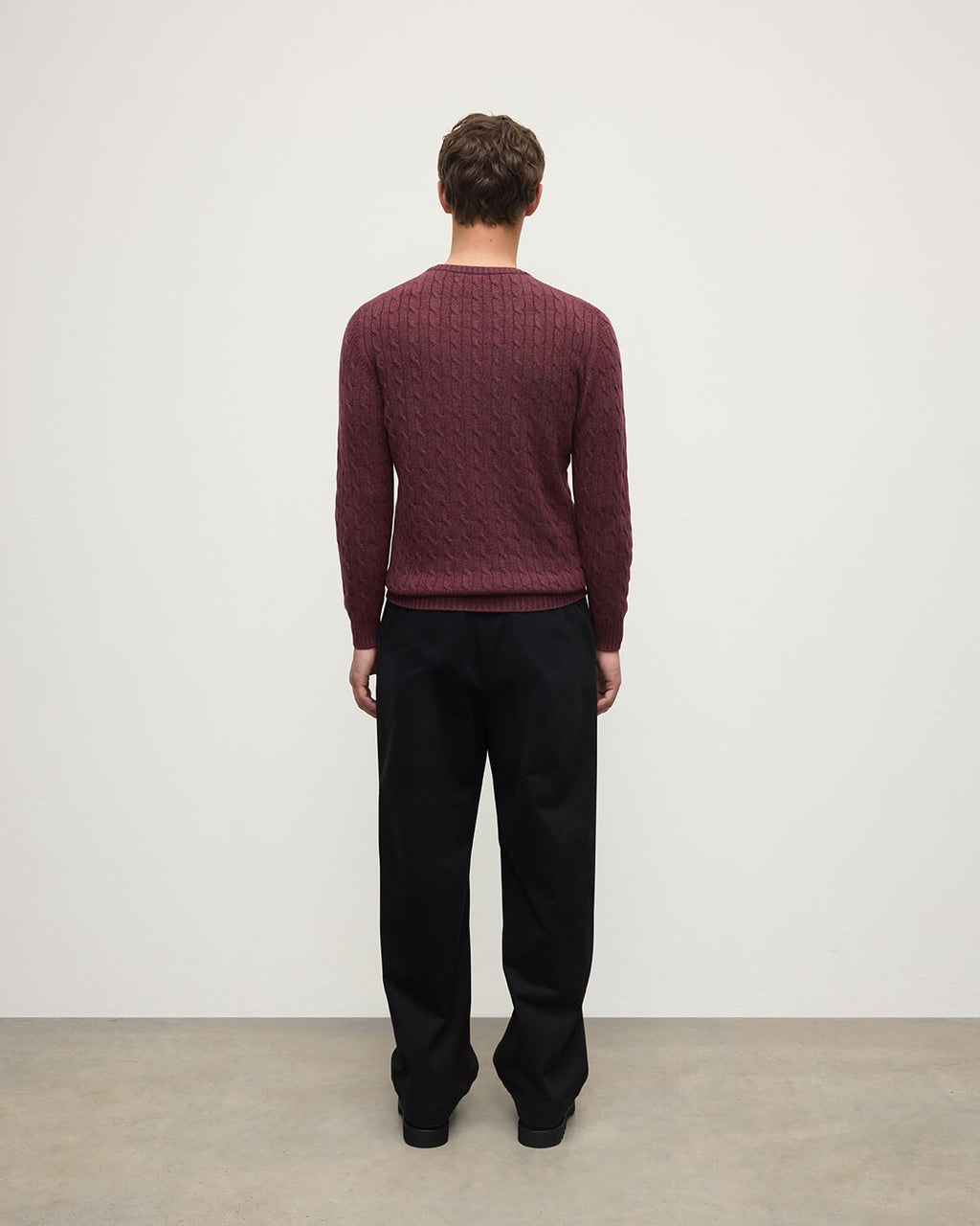 Johnstons of Elgin - Cable Knit Purple Cashmere Jumper