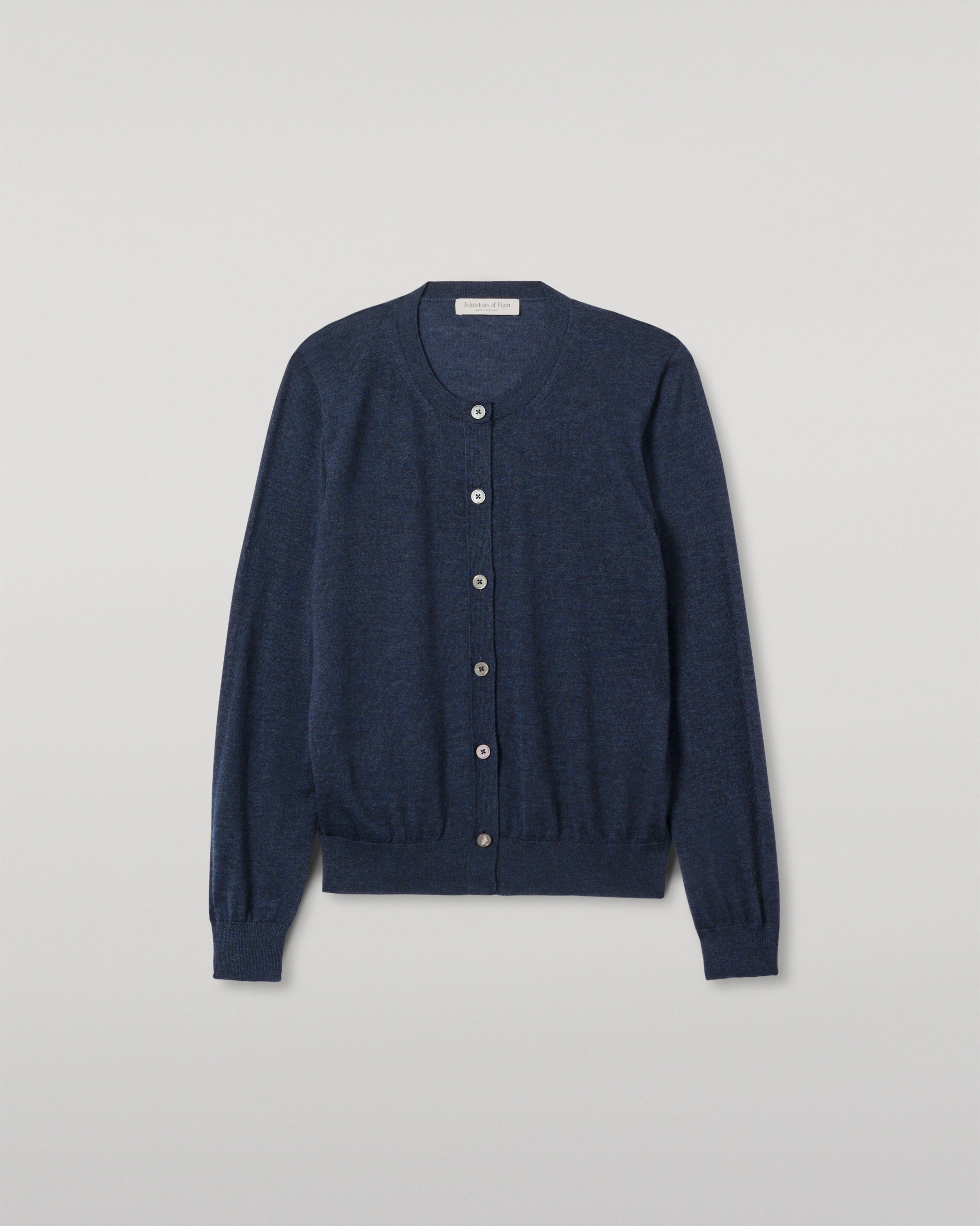 Johnstons of Elgin - Honor Navy Superfine Cashmere Cardigan