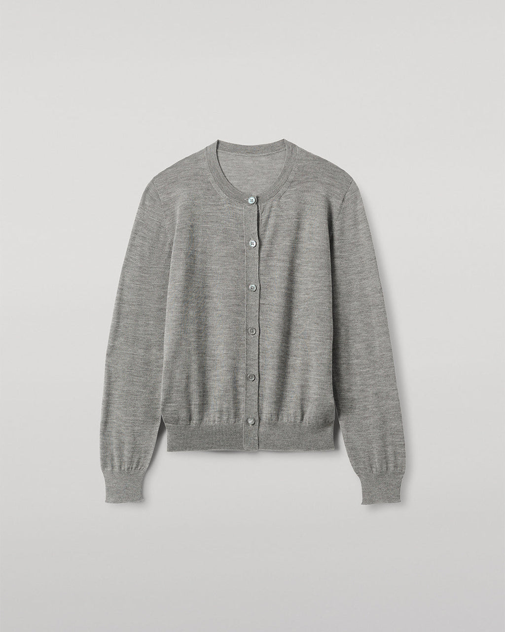 Johnstons of Elgin - Honor Grey Superfine Cashmere Cardigan