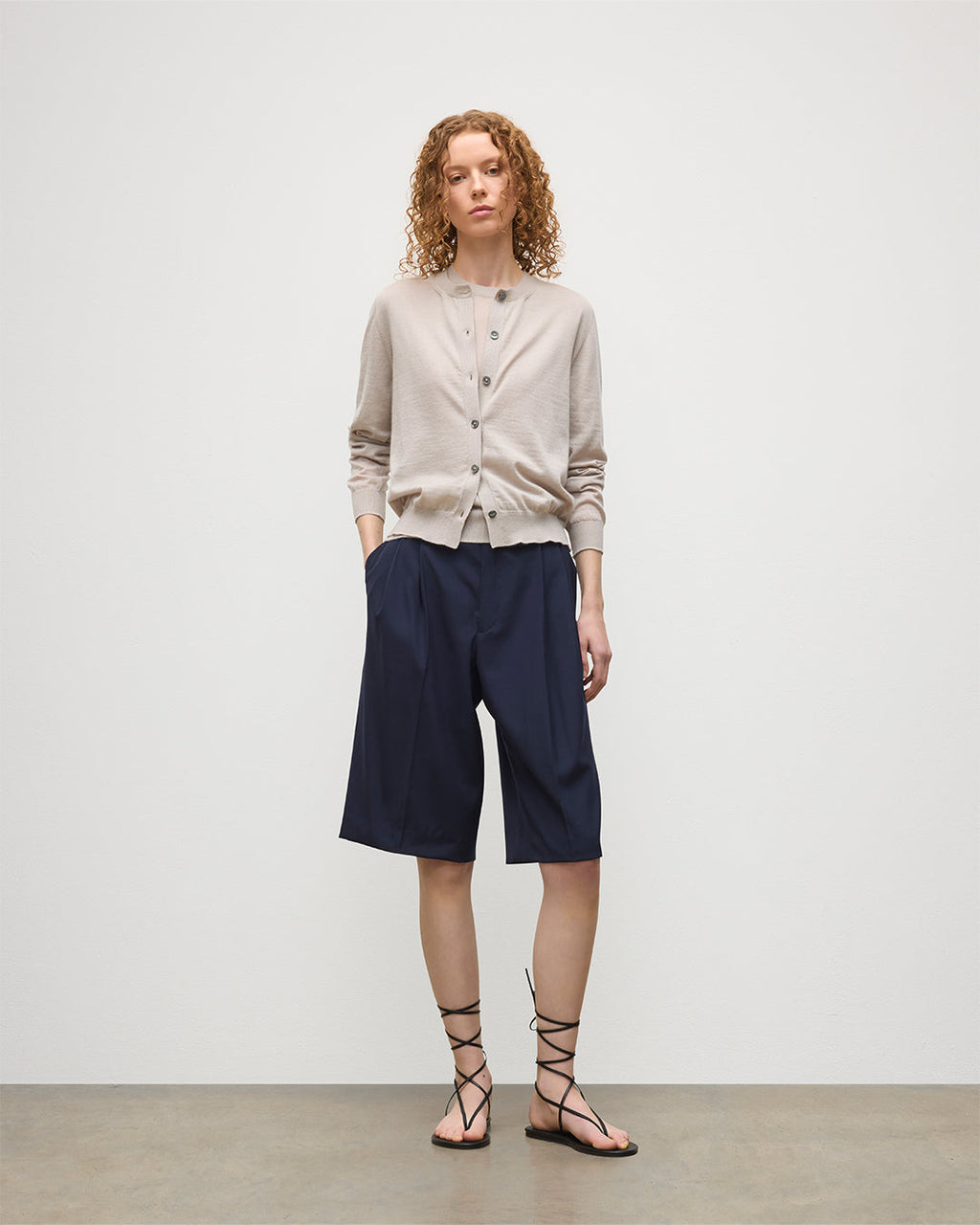 Johnstons of Elgin - Honor Cream Superfine Cashmere Cardigan