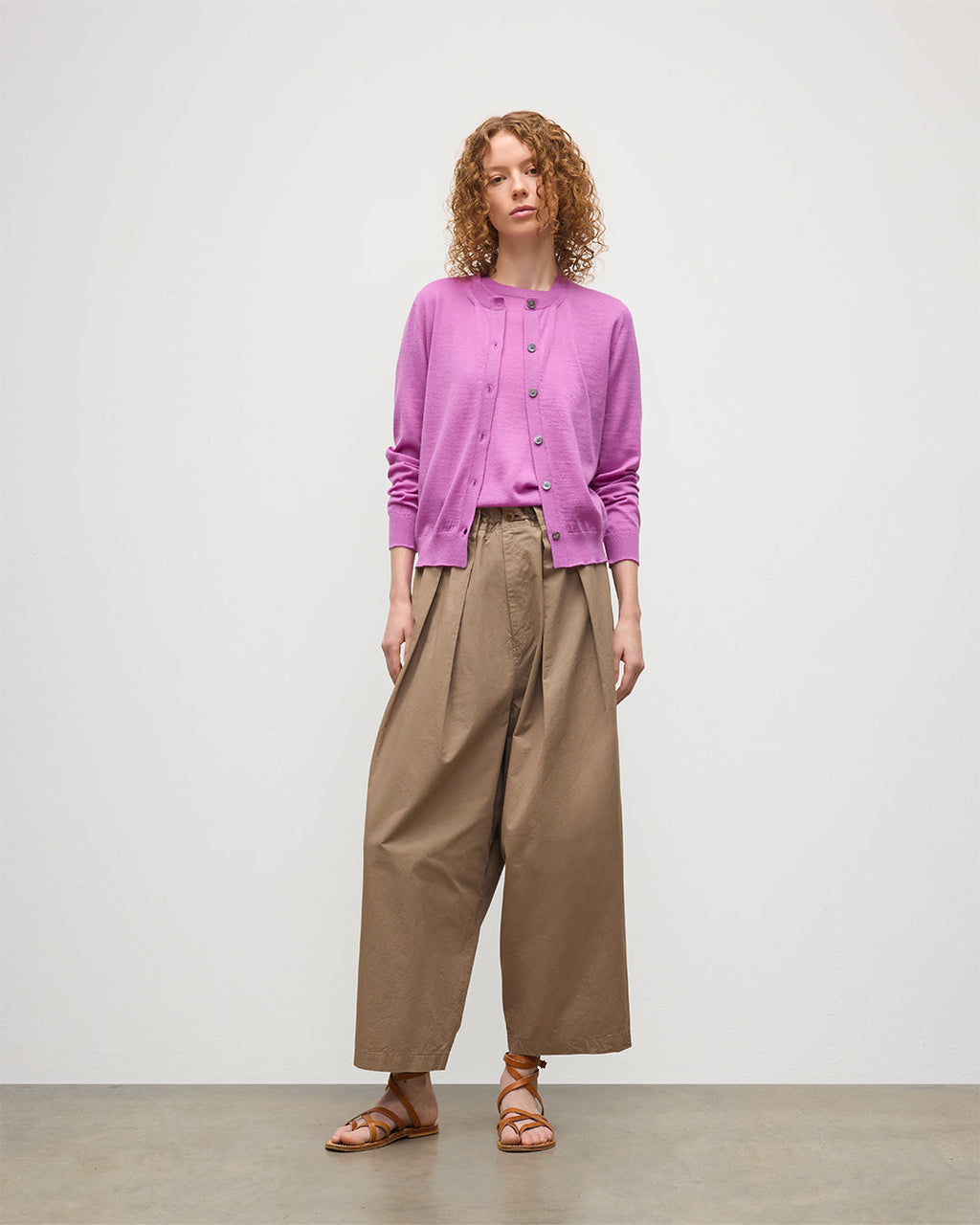 Johnstons of Elgin - Honor Pink Superfine Cashmere Cardigan