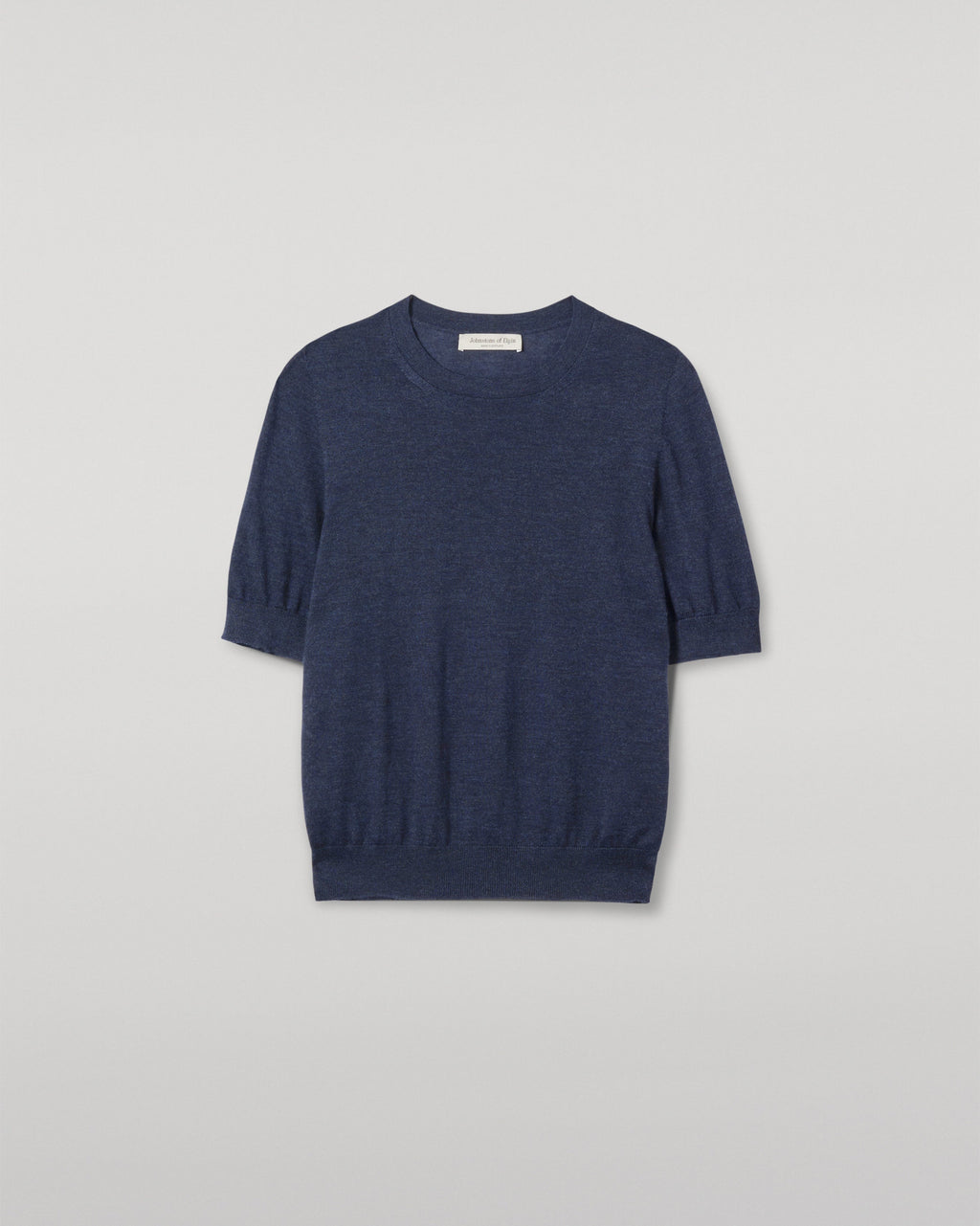 Johnstons of Elgin - Honor Navy Superfine Cashmere T - Shirt