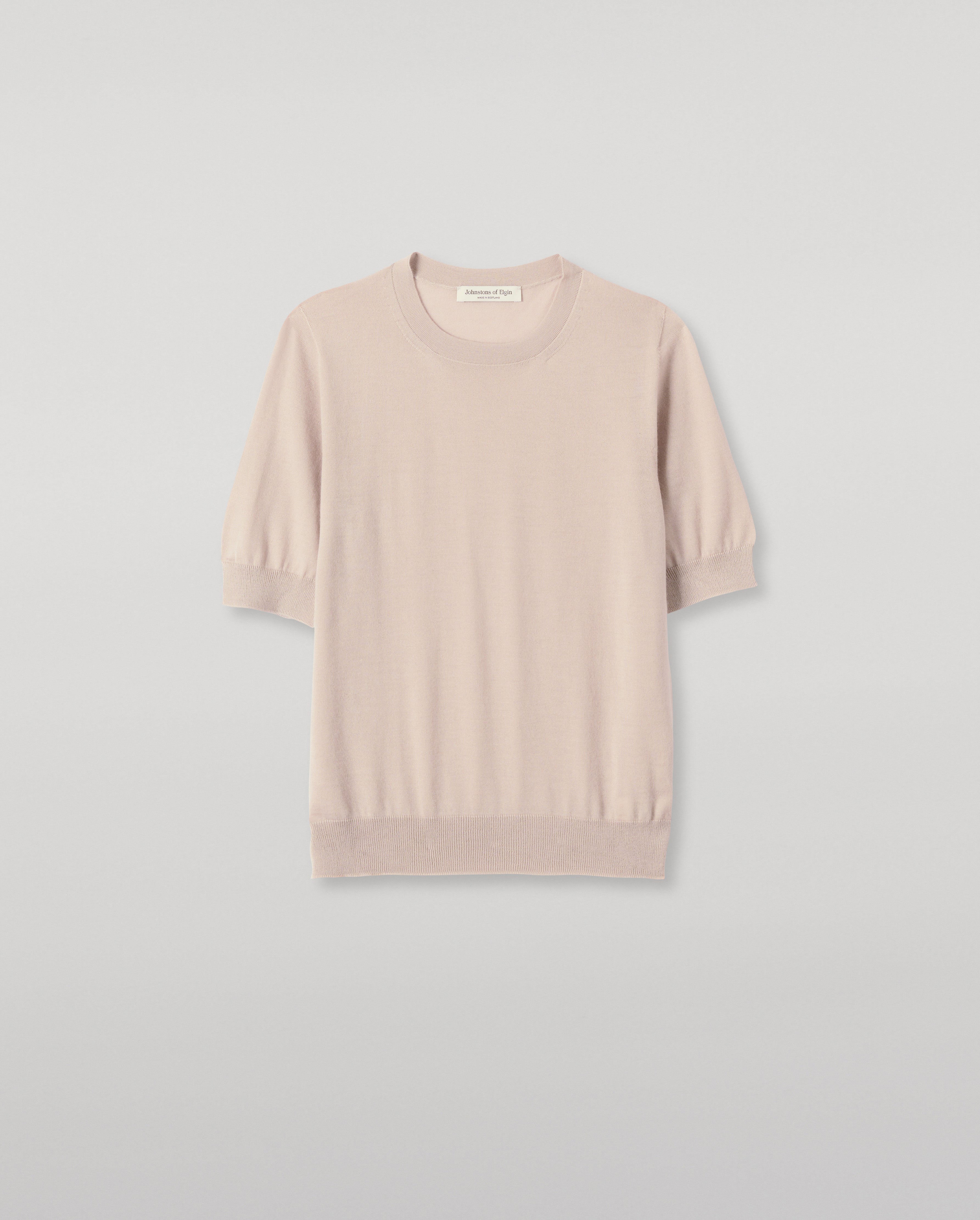 Johnstons of Elgin - Honor Cream Superfine Cashmere T - Shirt