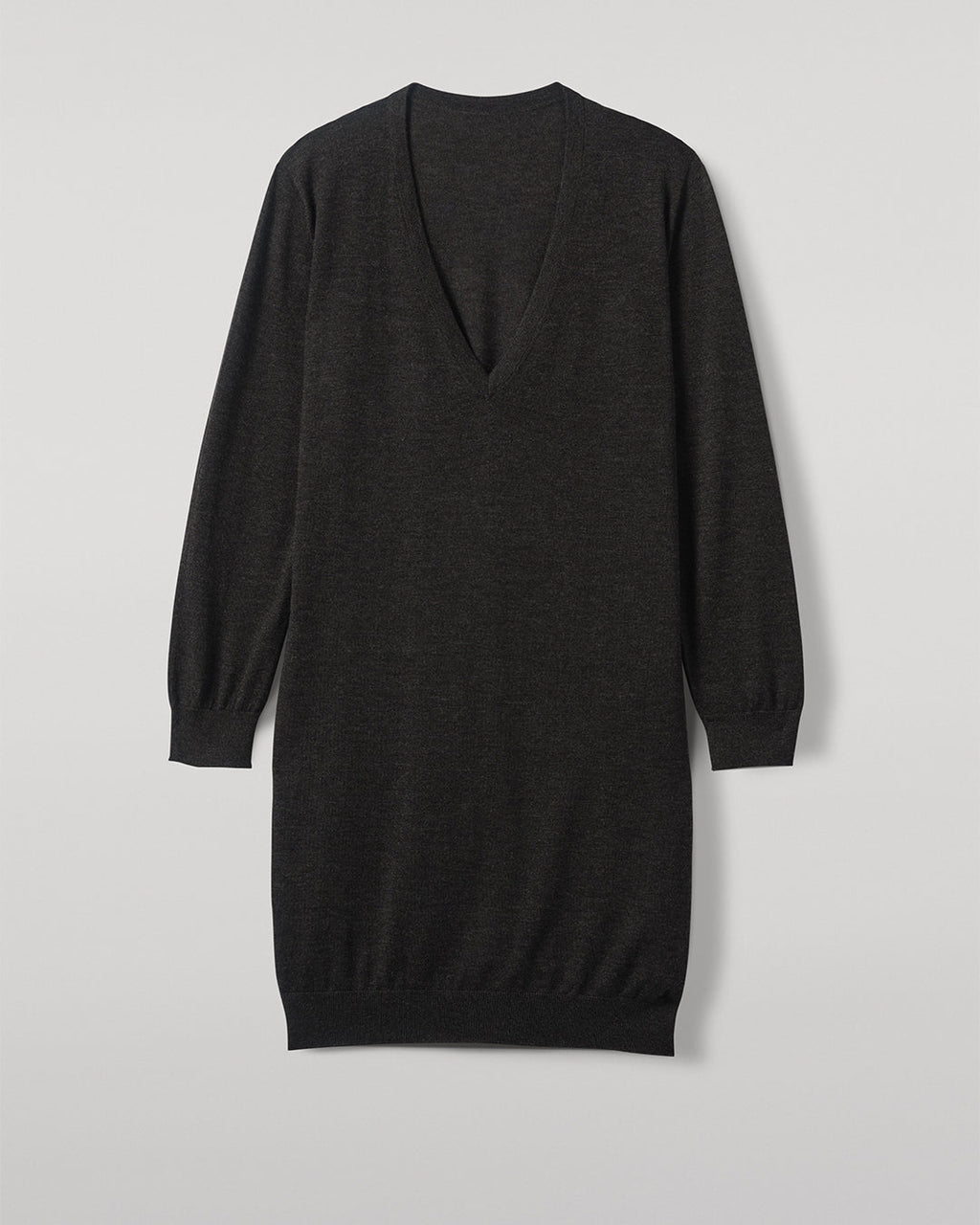 Johnstons of Elgin - Elise Dark Grey Long Superfine Cashmere Jumper