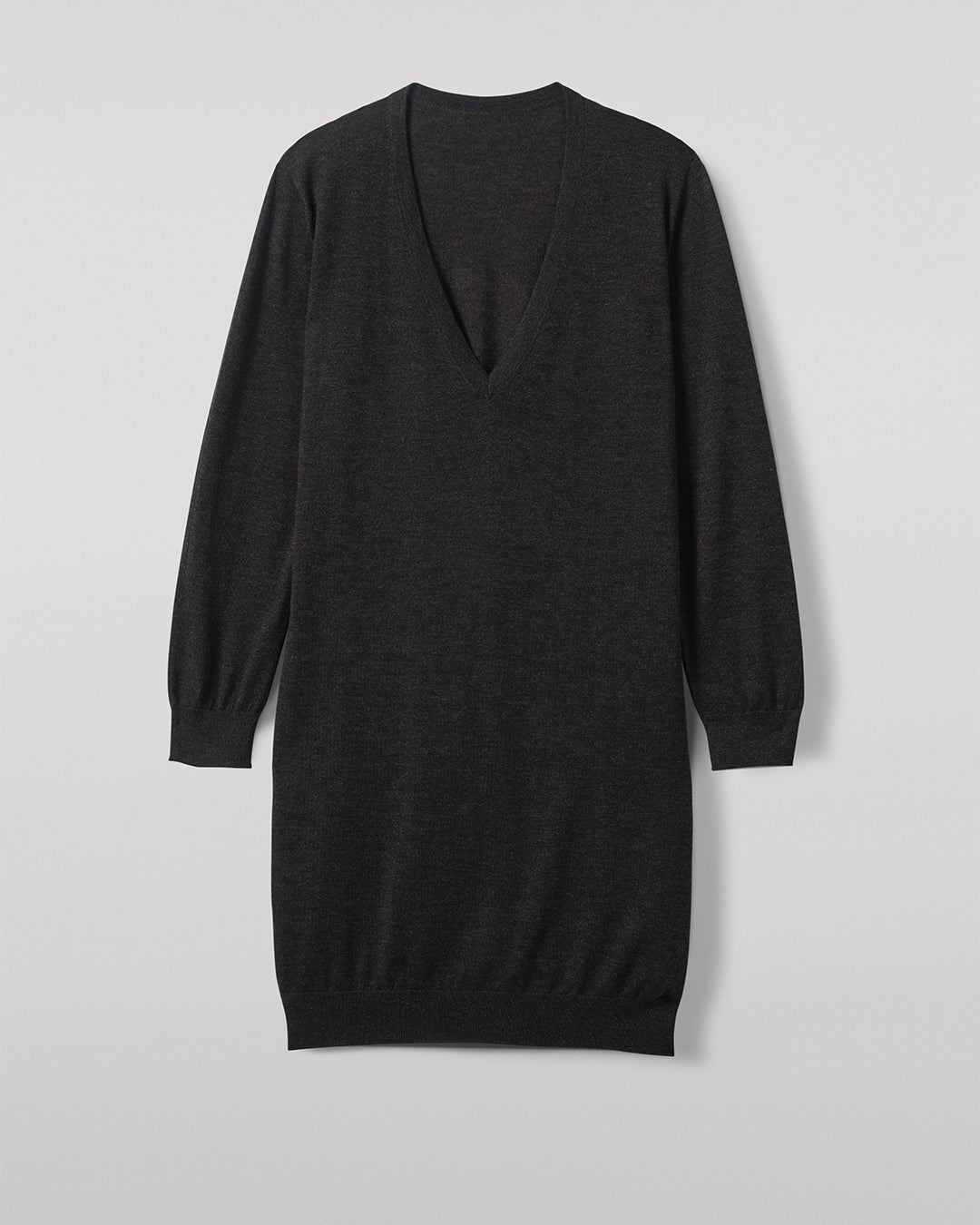 Johnstons of Elgin - Elise Dark Grey Long Superfine Cashmere Jumper