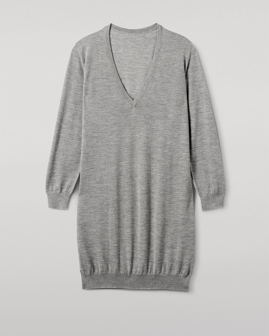 Johnstons of Elgin - Elise Grey Long Superfine Cashmere Jumper