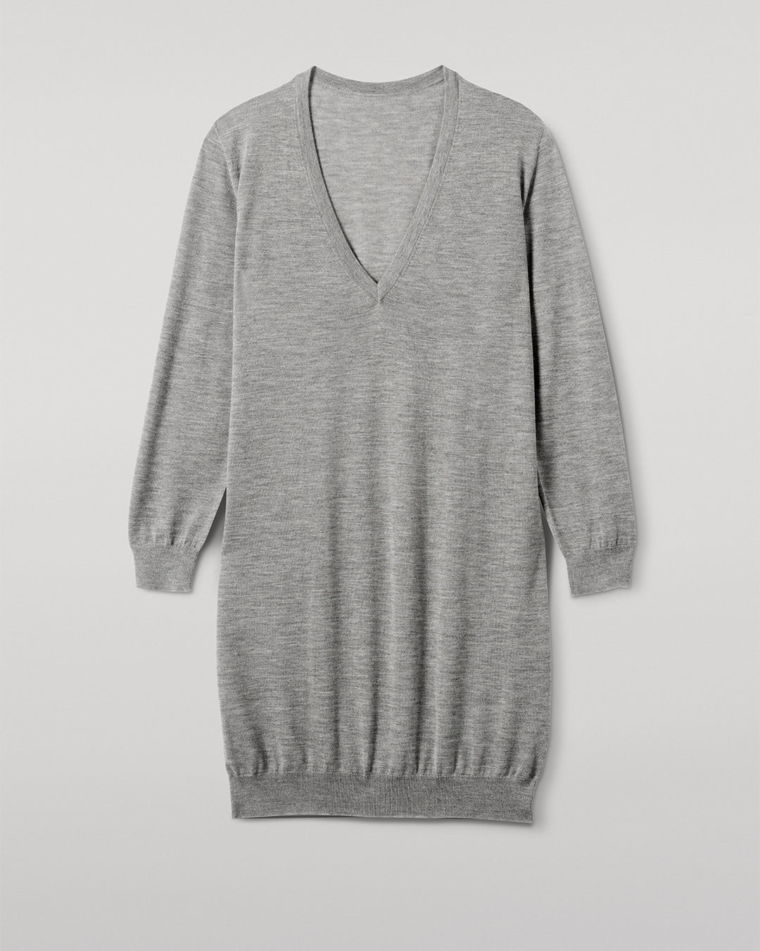 Johnstons of Elgin - Elise Grey Long Superfine Cashmere Jumper