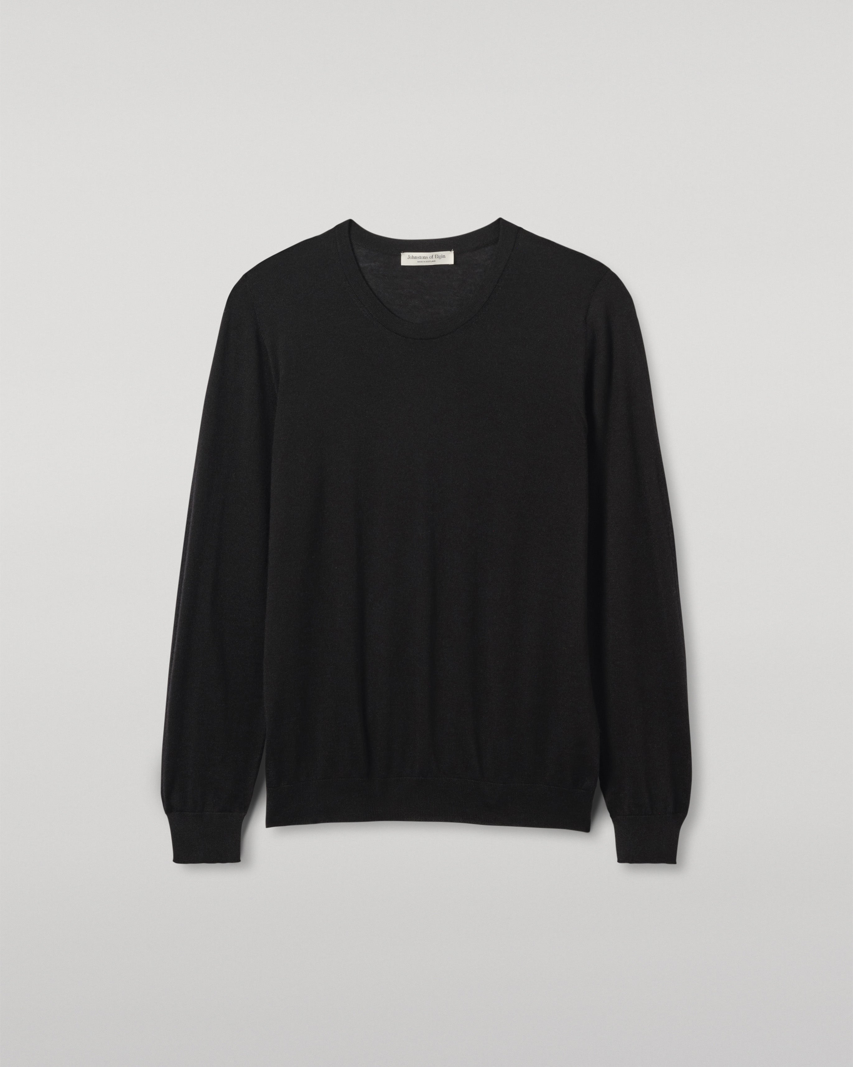 Johnstons of Elgin - Fin Black Superfine Cashmere Jumper