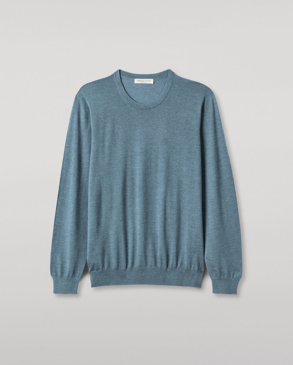 Johnstons of Elgin - Fin Blue Superfine Cashmere Jumper