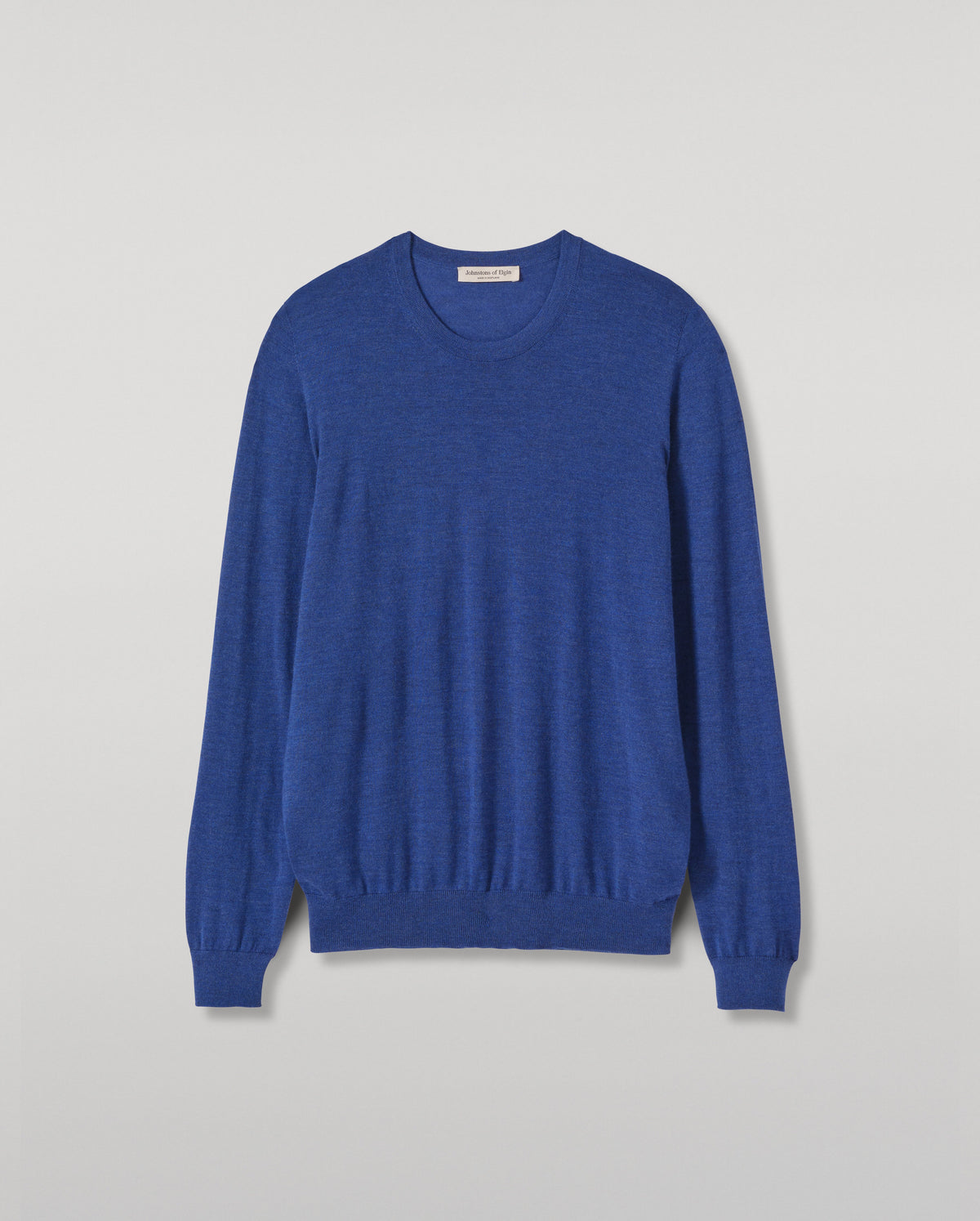 Johnstons of Elgin - Fin Blue Superfine Cashmere Jumper