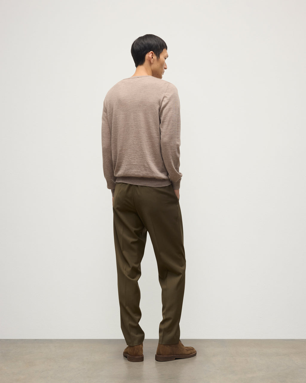 Johnstons of Elgin - Fin Light Brown Superfine Cashmere Jumper