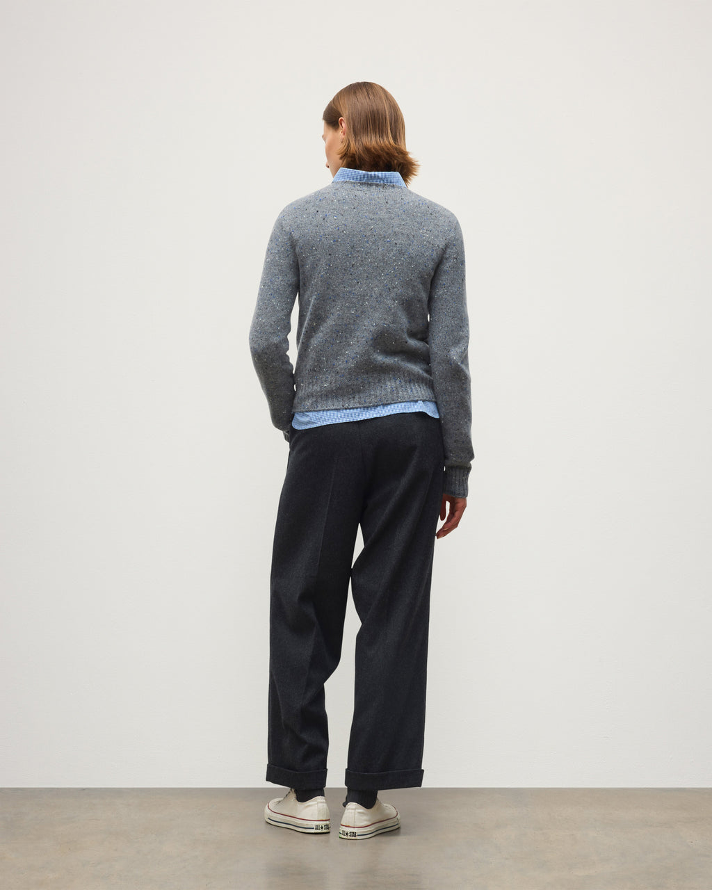 Johnstons of Elgin - Cairn Grey Donegal Cashmere Jumper
