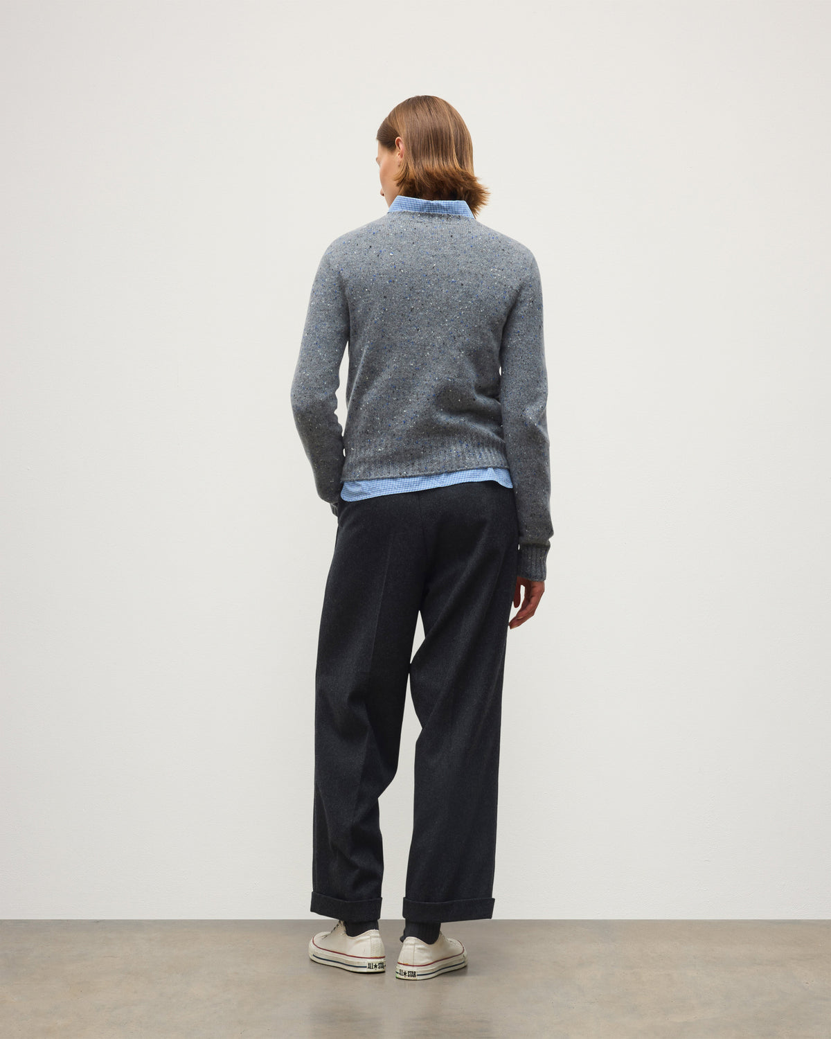 Johnstons of Elgin - Cairn Grey Donegal Cashmere Jumper