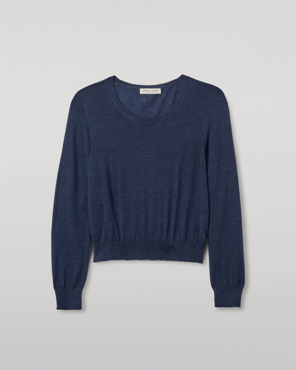 Johnstons of Elgin - Ella Scoop Neck Superfine Cashmere Navy Jumper