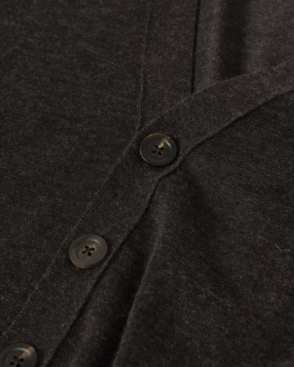 Johnstons of Elgin - Forsyth Dark Grey Superfine Cashmere Cardigan