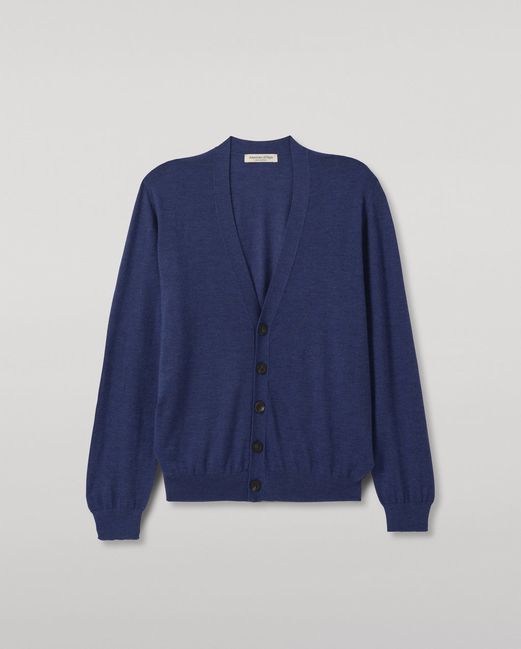 Johnstons of Elgin - Forsyth Blue Superfine Cashmere Cardigan