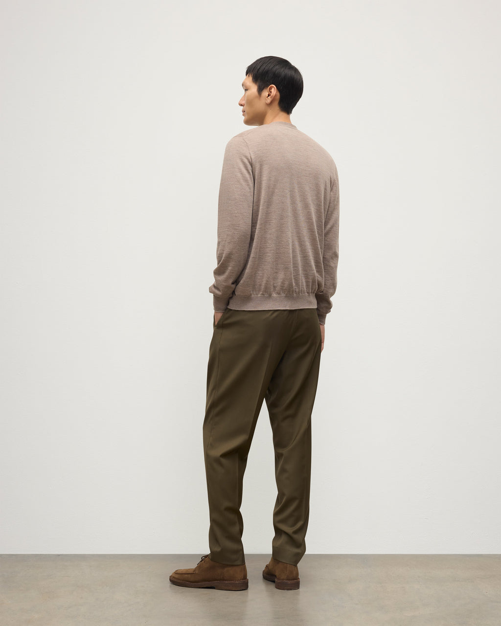 Johnstons of Elgin - Forsyth Light Brown Superfine Cashmere Cardigan