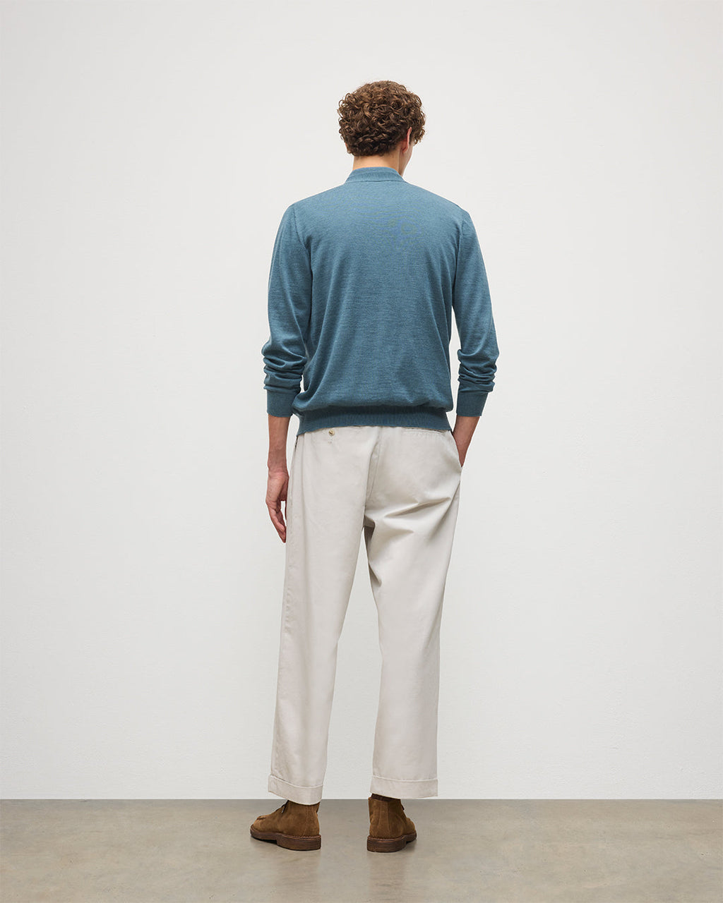 Johnstons of Elgin - Forsyth Blue Superfine Cashmere Cardigan