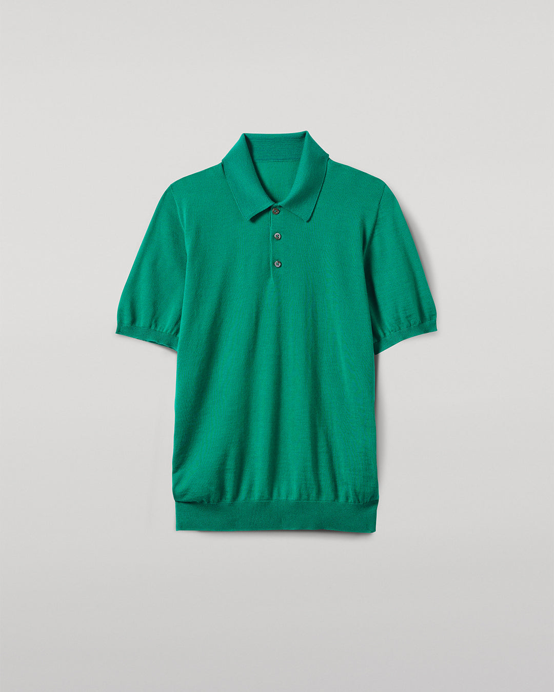 Johnstons of Elgin - Fin Bright Green Superfine Cashmere Polo Shirt