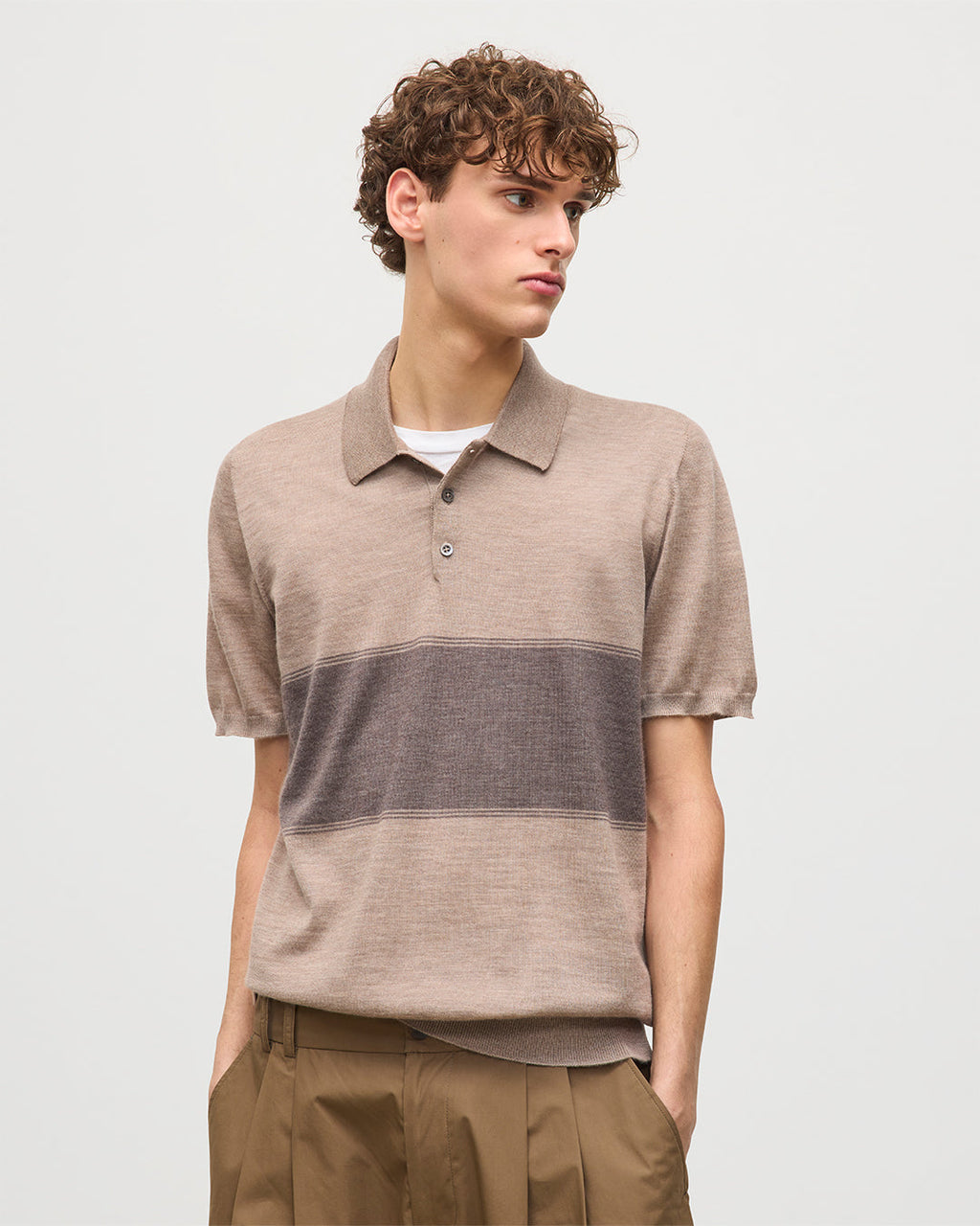 Johnstons of Elgin - Mack Brown Superfine Cashmere Polo Shirt