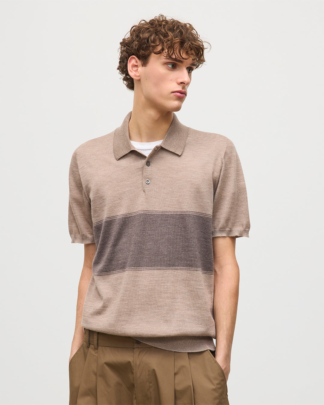 Johnstons of Elgin - Mack Brown Superfine Cashmere Polo Shirt
