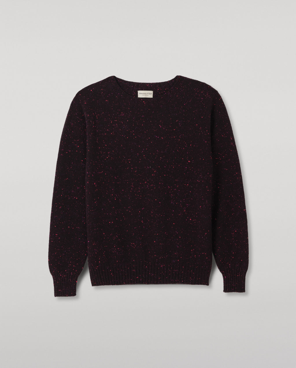 Johnstons of Elgin - Tiree Purple Donegal Cashmere Jumper